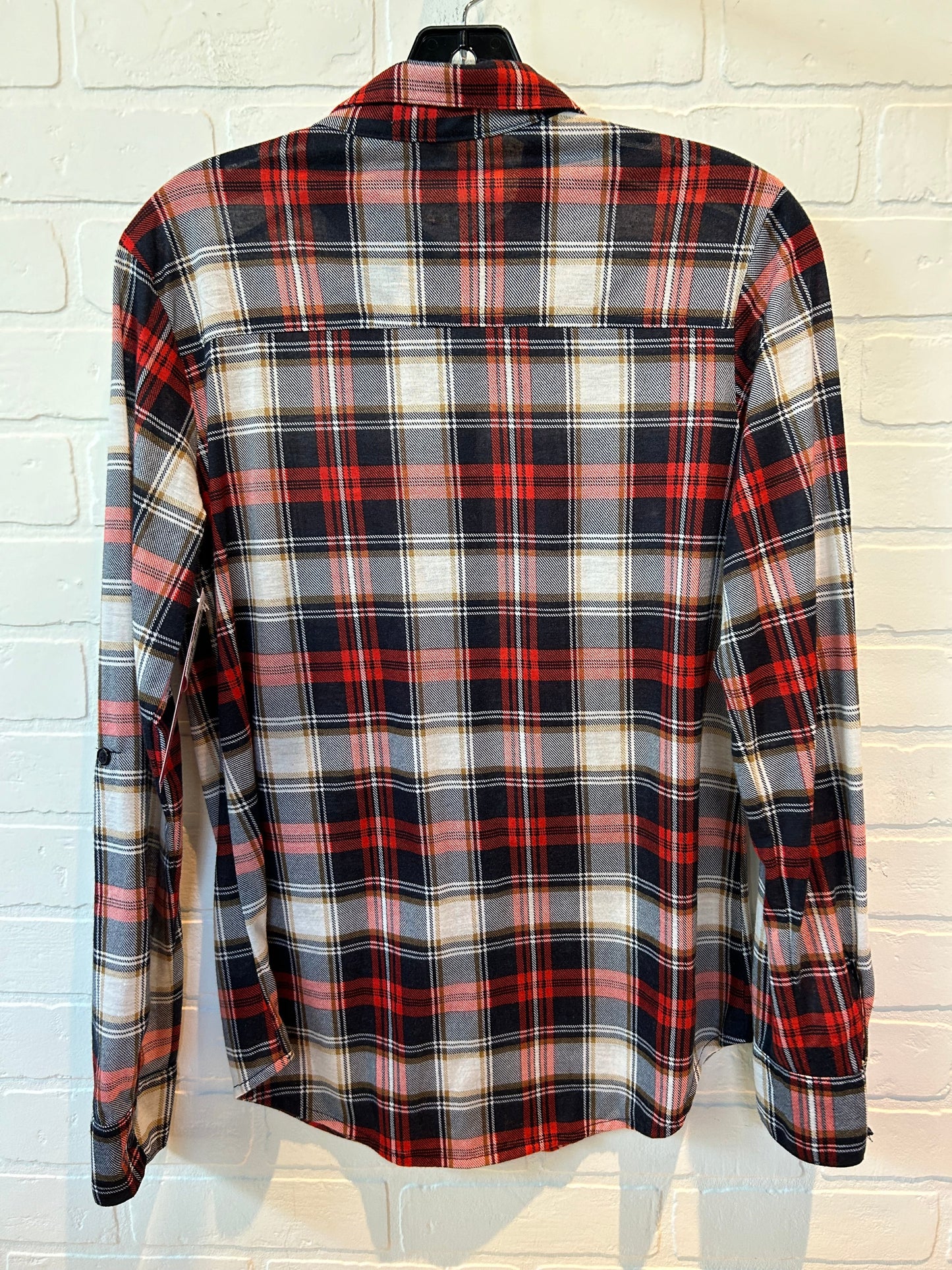 Plaid Pattern Top Long Sleeve Urban Girl, Size M