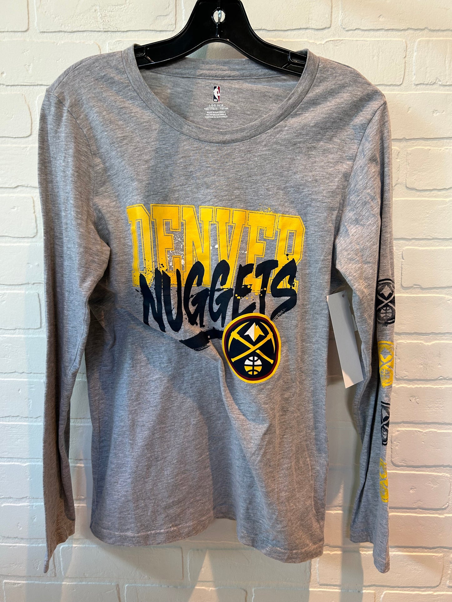 Grey Top Long Sleeve NBA, Size L