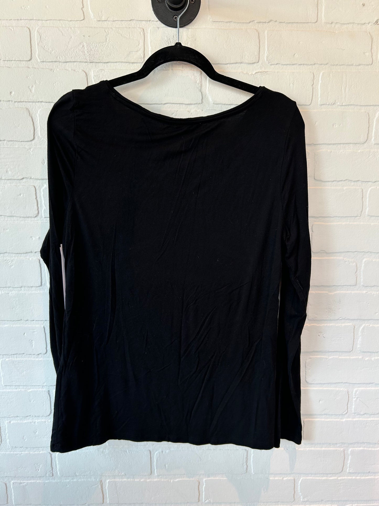 Black Top Long Sleeve Basic White House Black Market, Size L