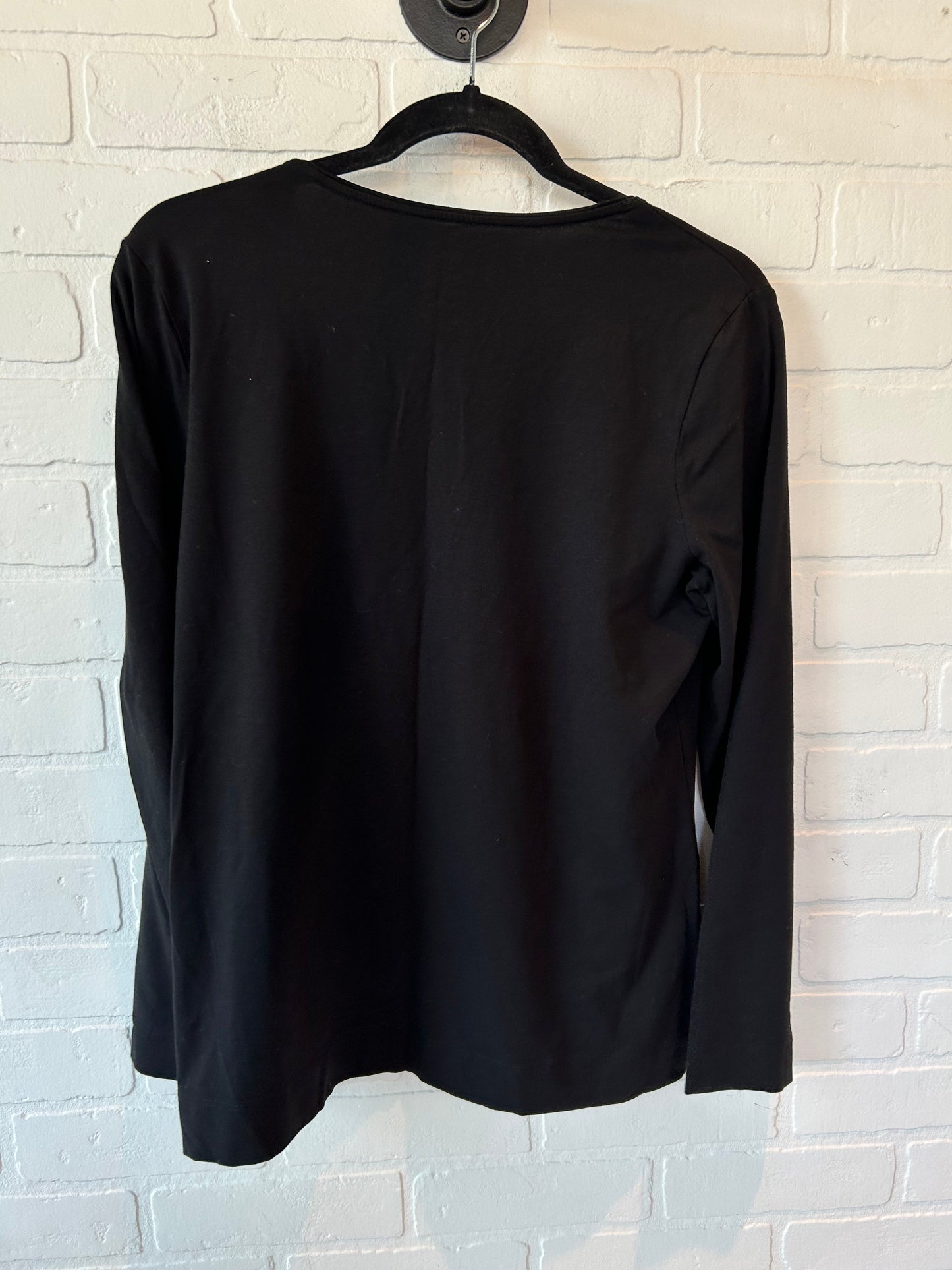 Black Top Long Sleeve Basic Chicos, Size M