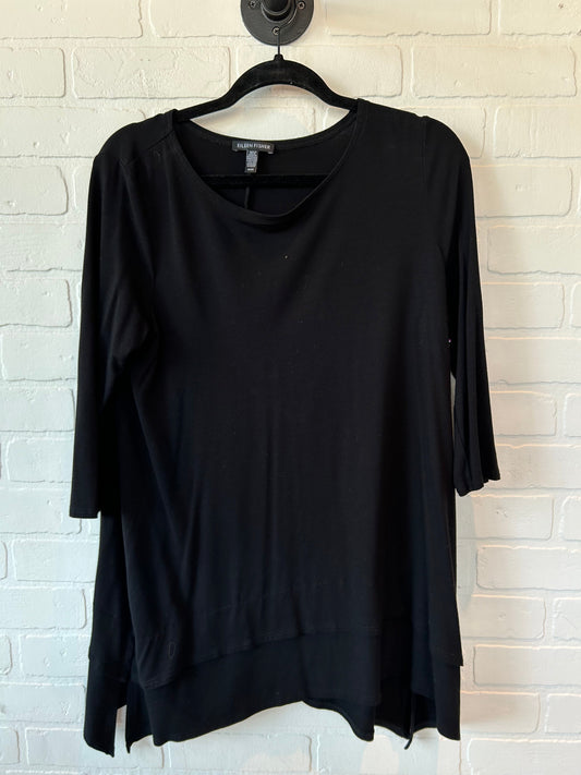 Black Top Long Sleeve Eileen Fisher, Size M