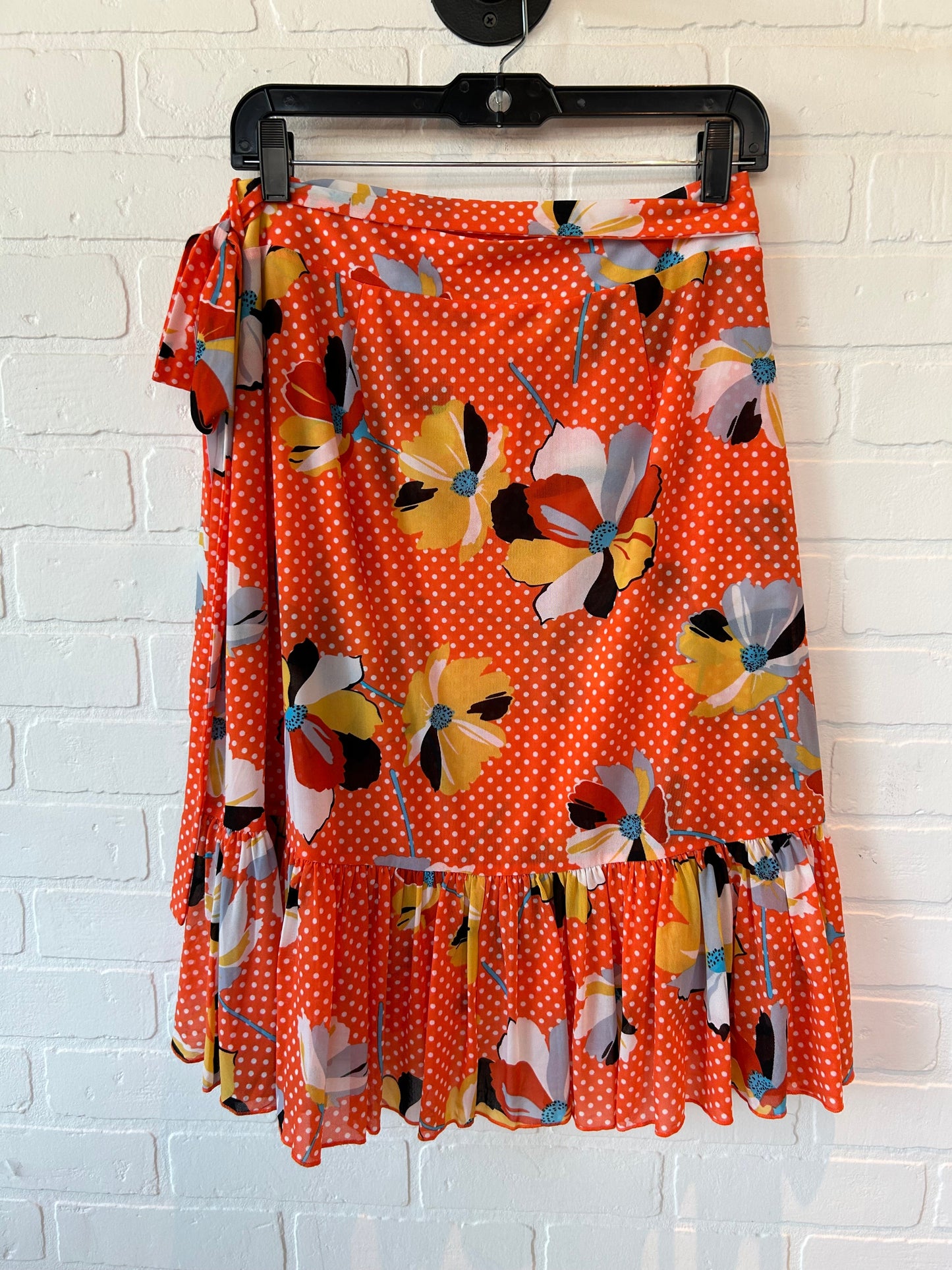 Orange & White Skirt Mini & Short Cabi, Size M