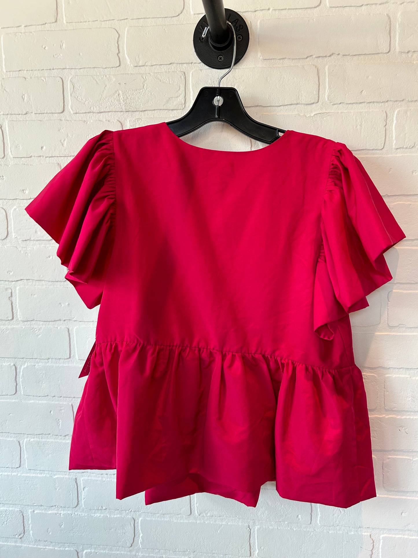 Pink Blouse Short Sleeve Express, Size M