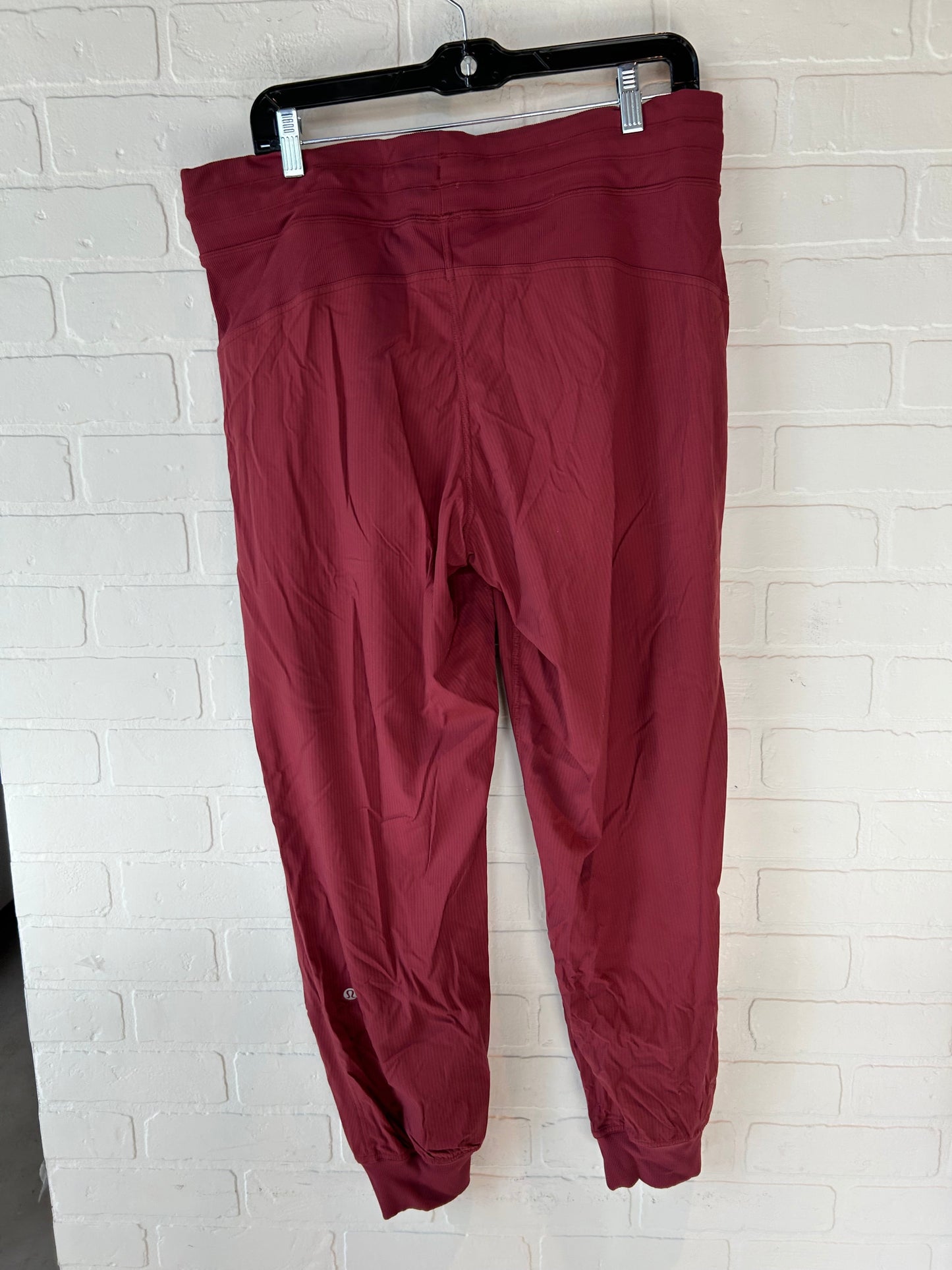 Red Athletic Pants Lululemon, Size 12