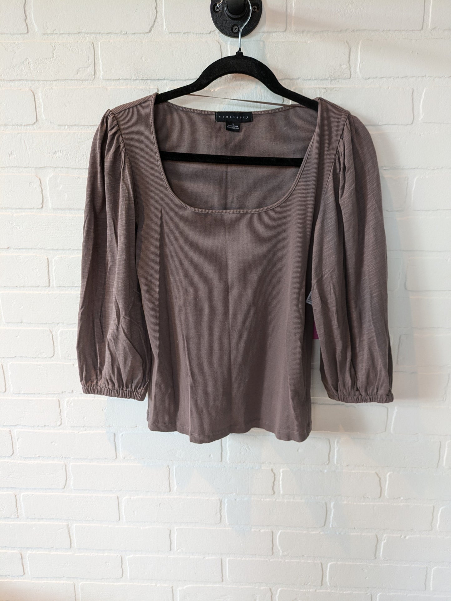 Brown Top Long Sleeve Sanctuary, Size L