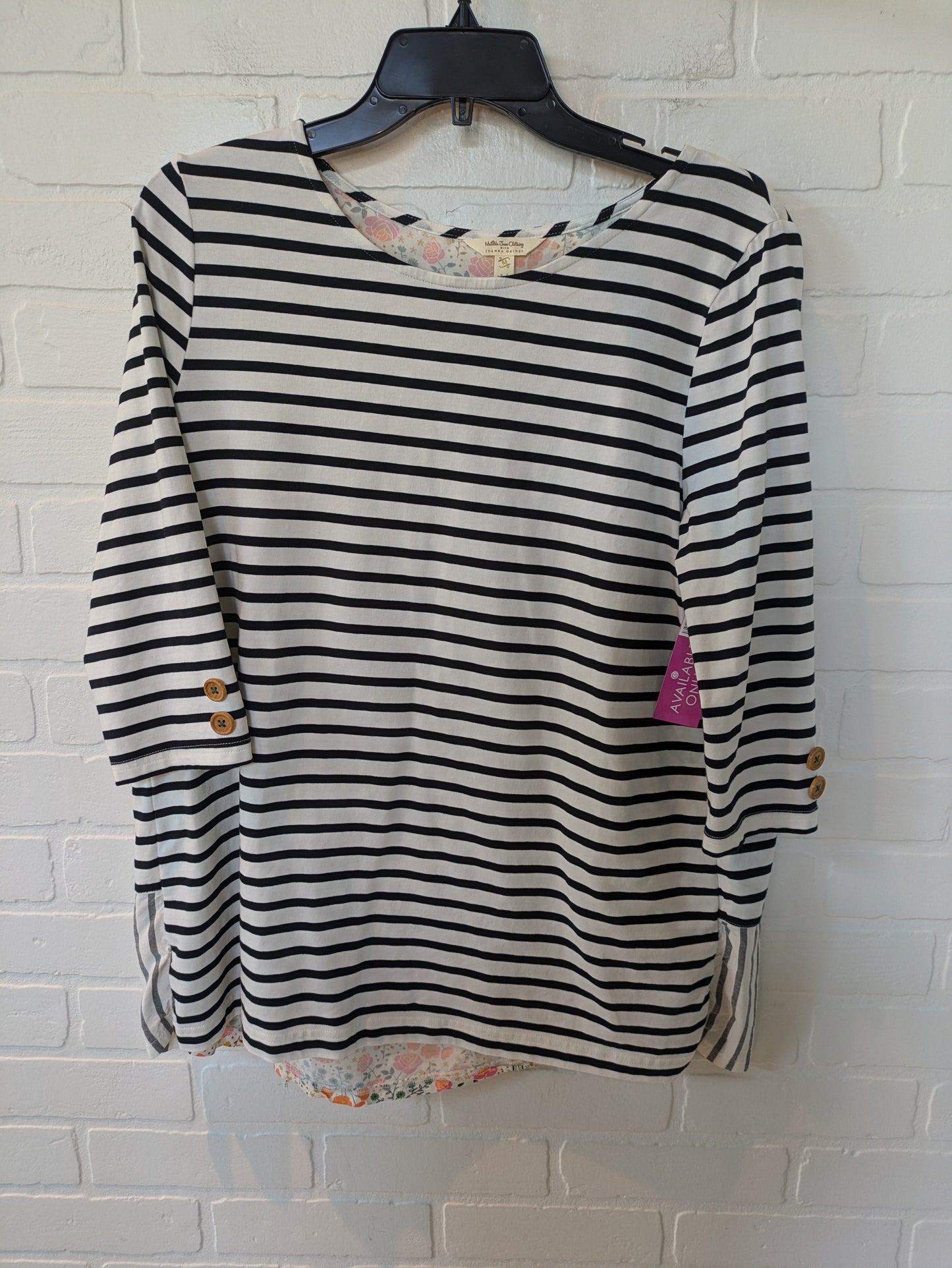 Black & White Top Long Sleeve Matilda Jane, Size M