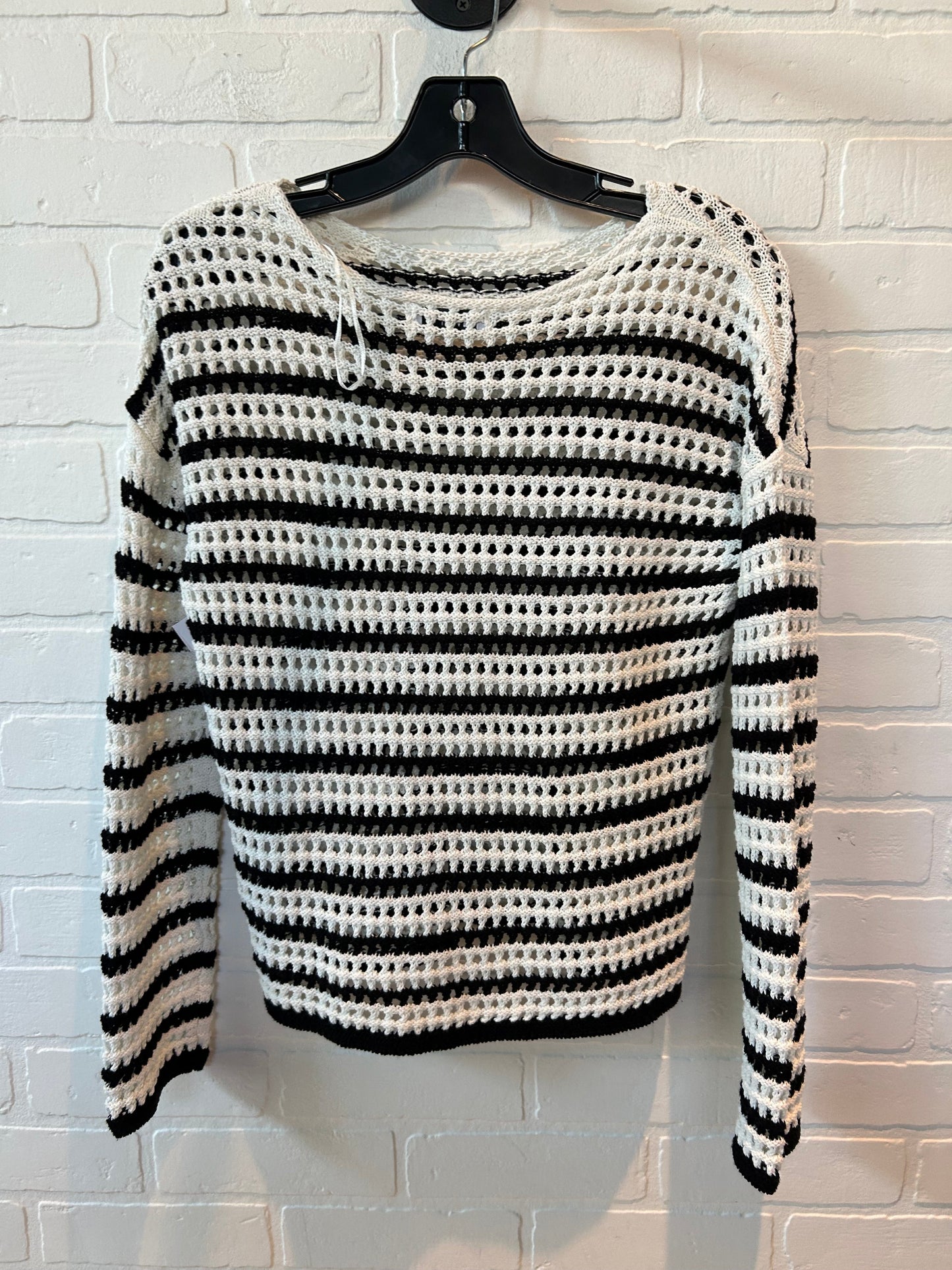 Sweater By Nine West In Black & White, Size: Xs