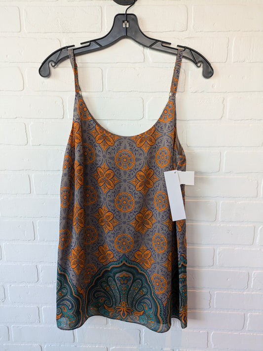 Top Sleeveless By Cabi In Brown & Orange, Size: S