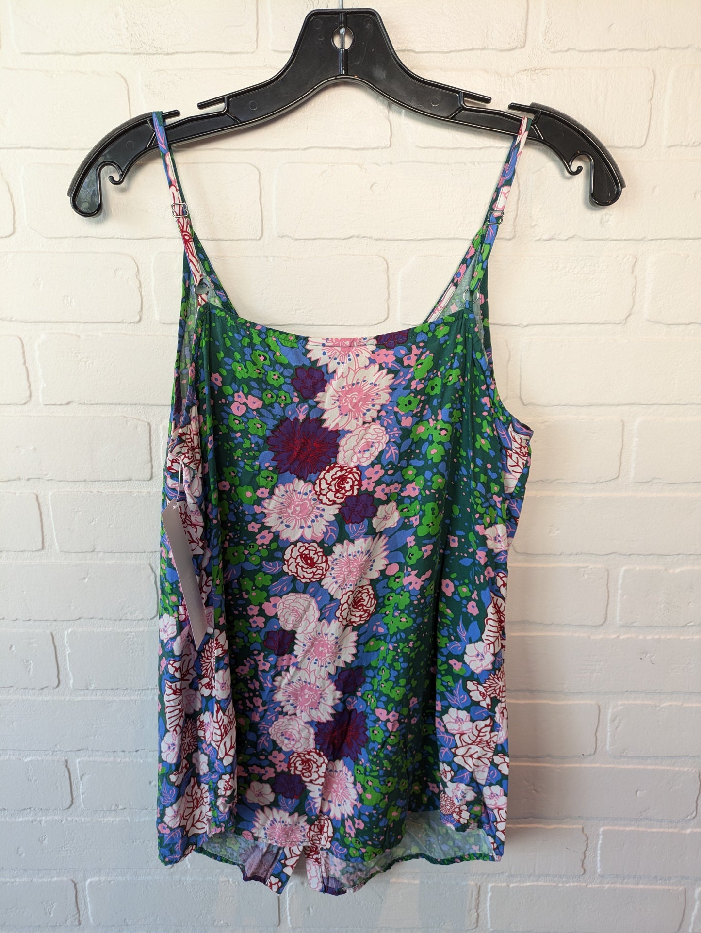 Top Sleeveless By Cabi In Green & Pink, Size: S