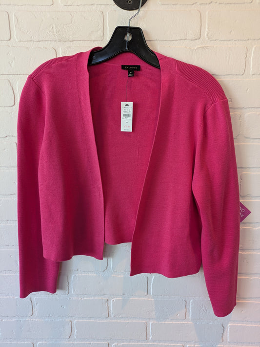 Sweater Cardigan By Talbots In Pink, Size: M