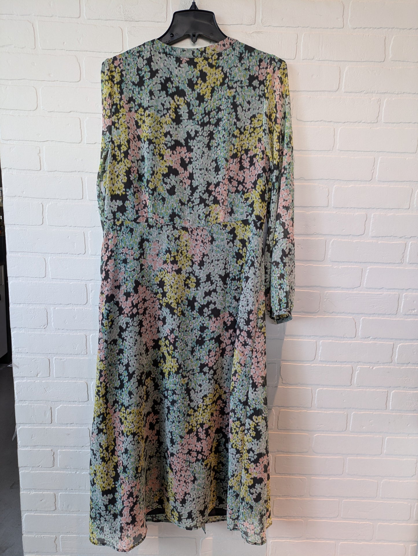 Dress Casual Maxi By Loft In Grey & Pink, Size: L