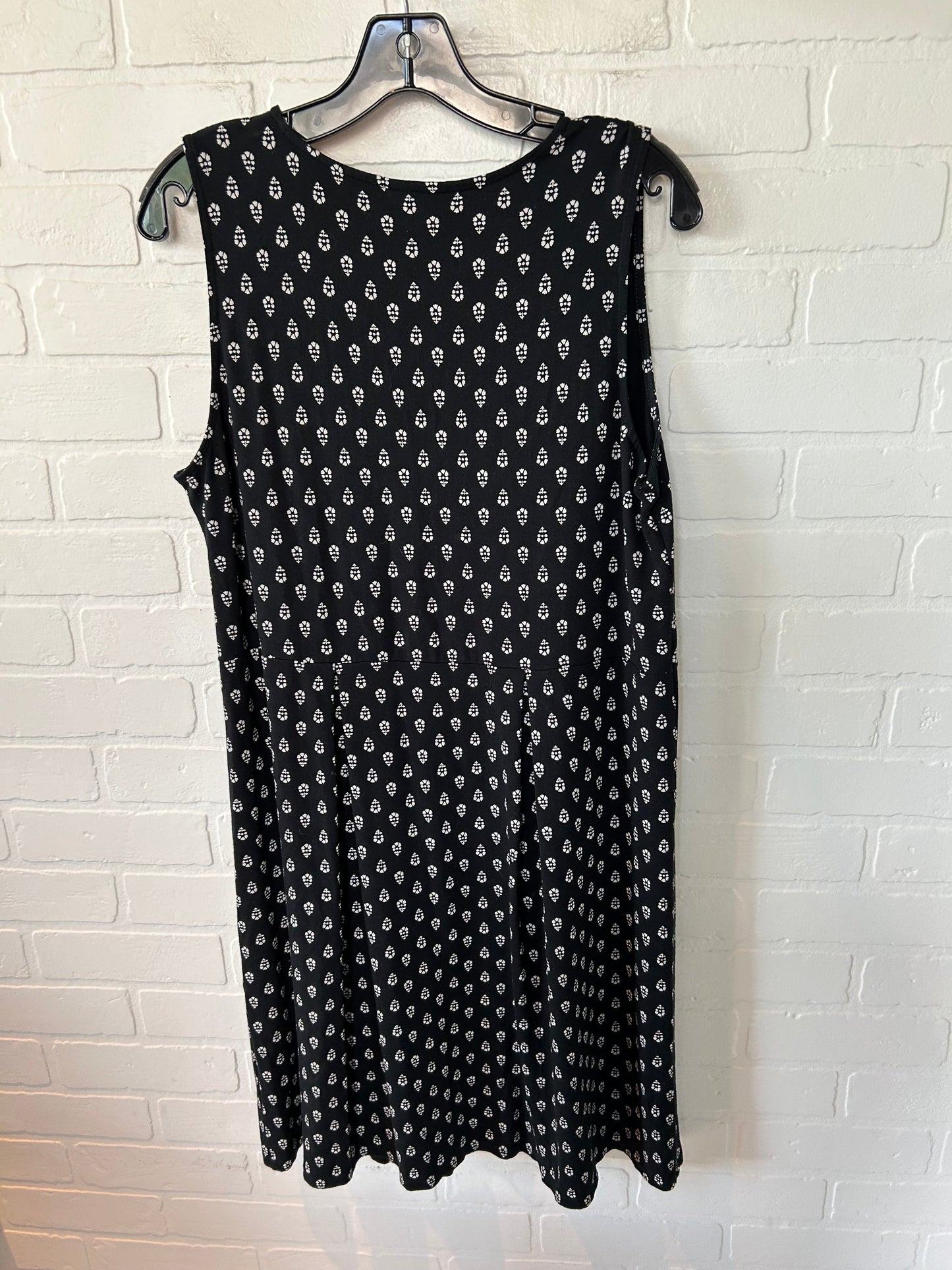 Dress Casual Midi By J. Jill In Black & White, Size: M