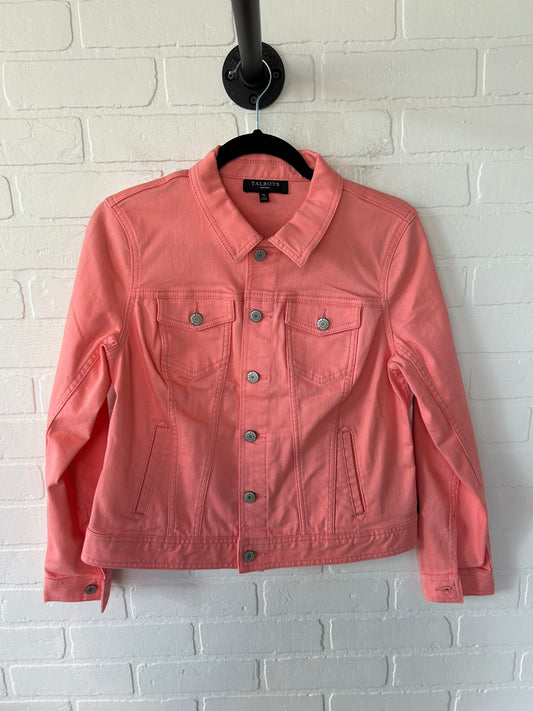 Jacket Denim By Talbots In Peach, Size: M