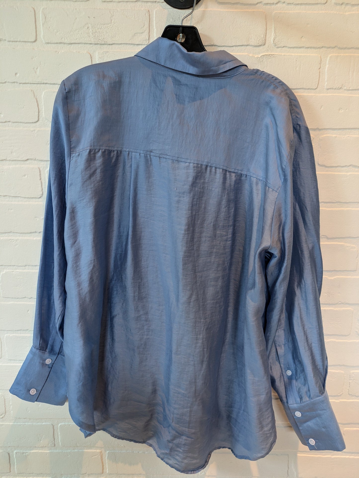 Top Long Sleeve By H&m In Blue, Size: M