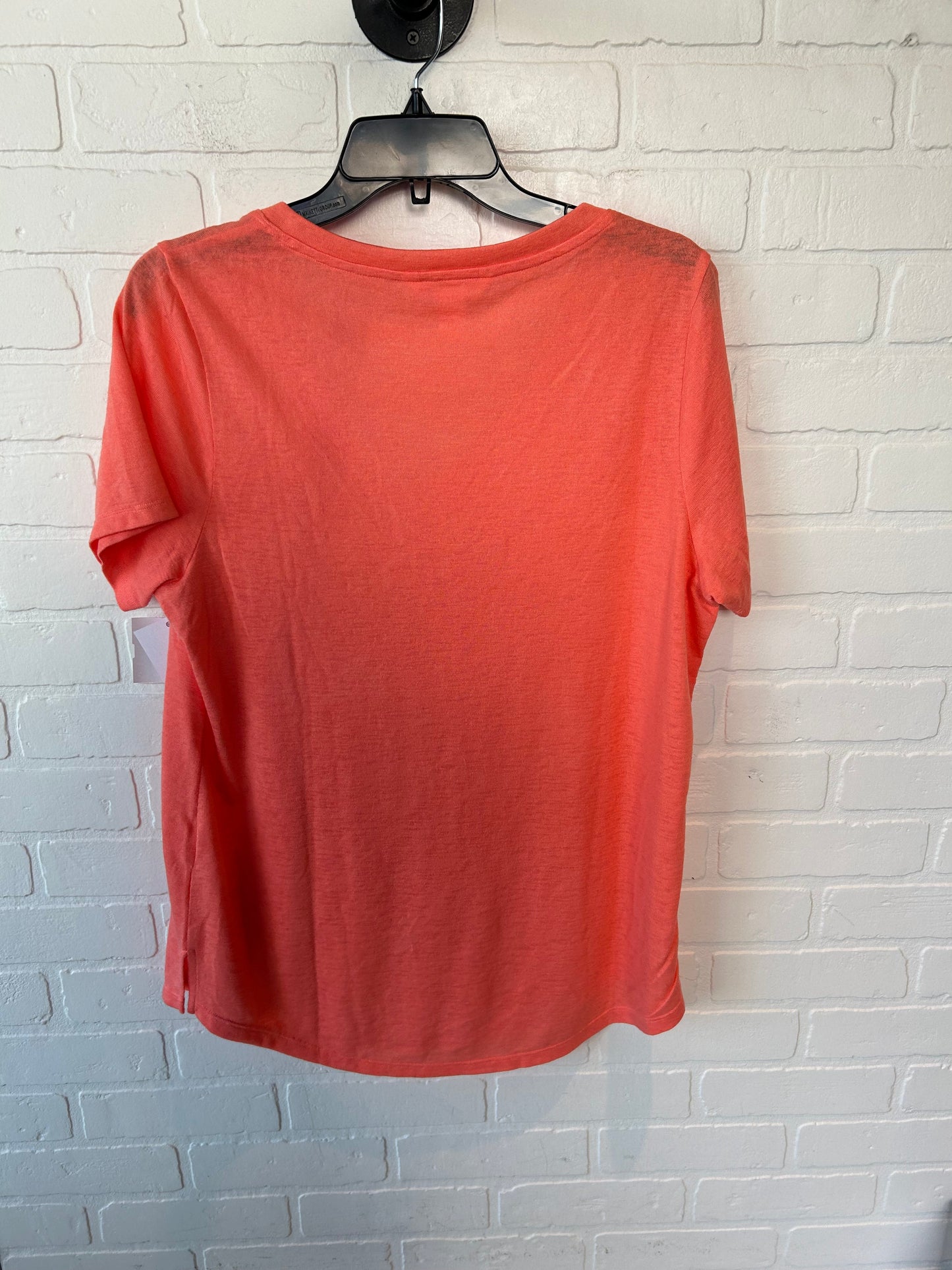 Athletic Top Short Sleeve By Athleta In Orange, Size: L