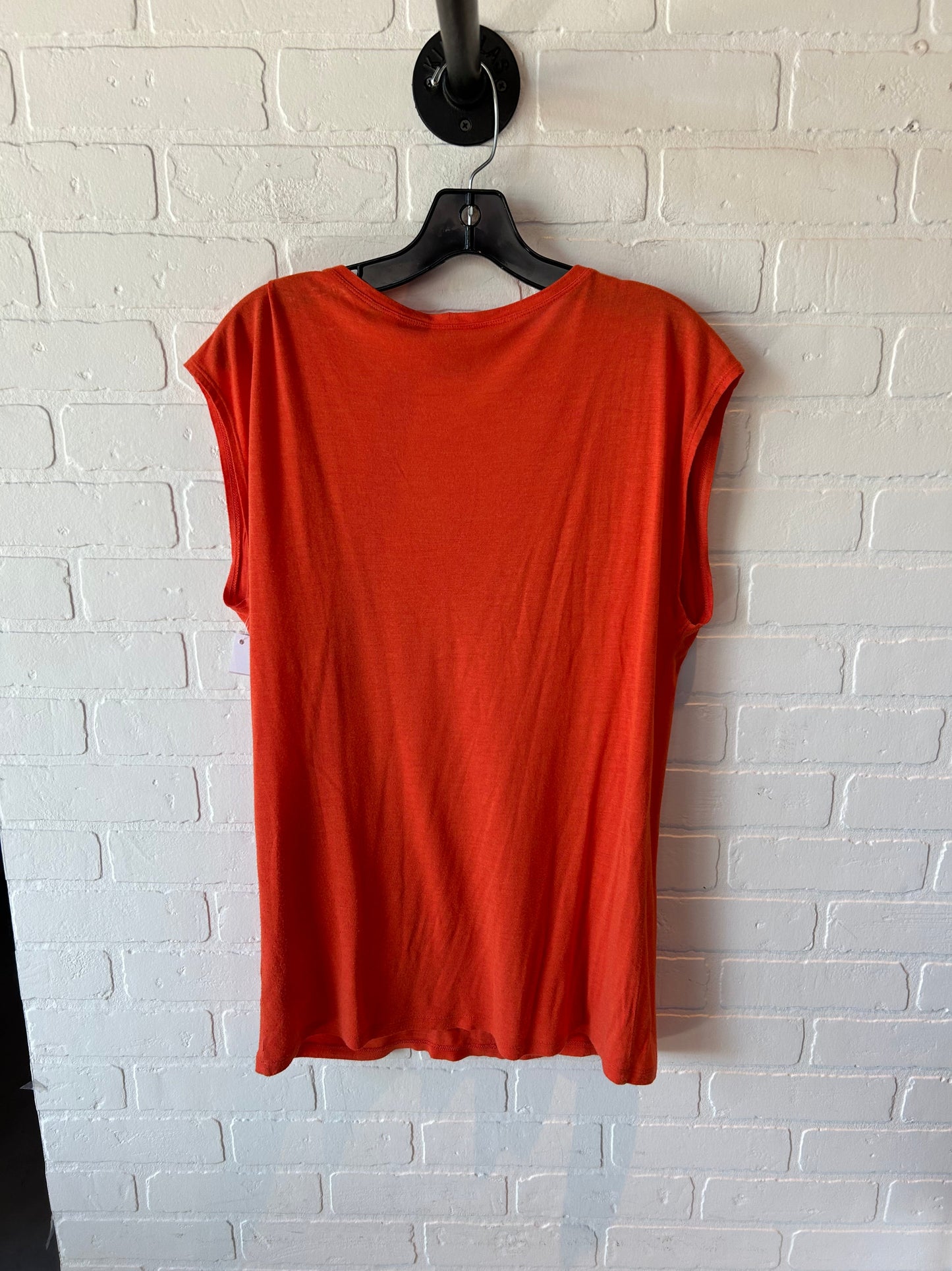 Top Short Sleeve Basic By Cabi In Orange, Size: M