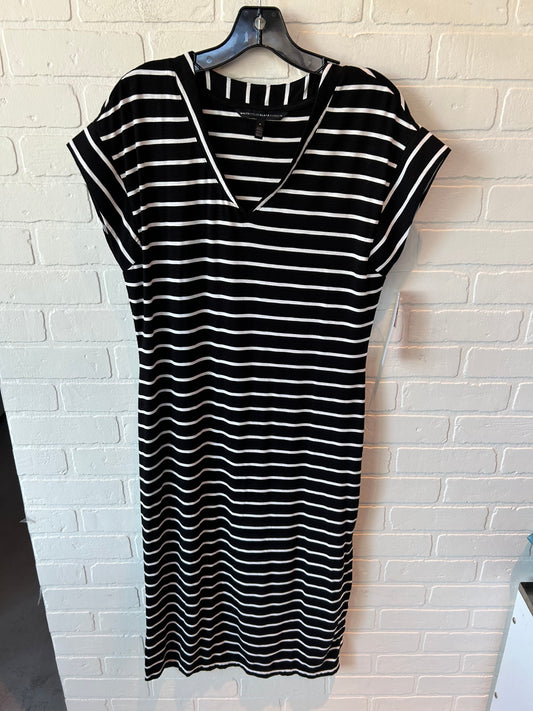 Dress Casual Midi By White House Black Market In Black & White, Size: S