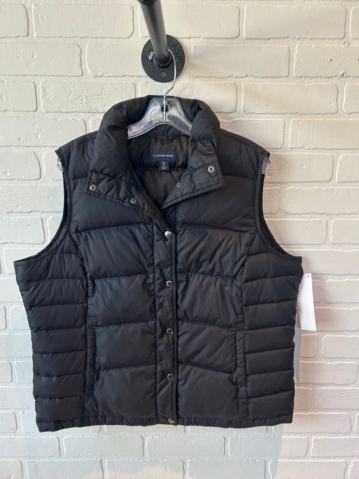 Vest Puffer & Quilted By Lands End In Black, Size: Xl