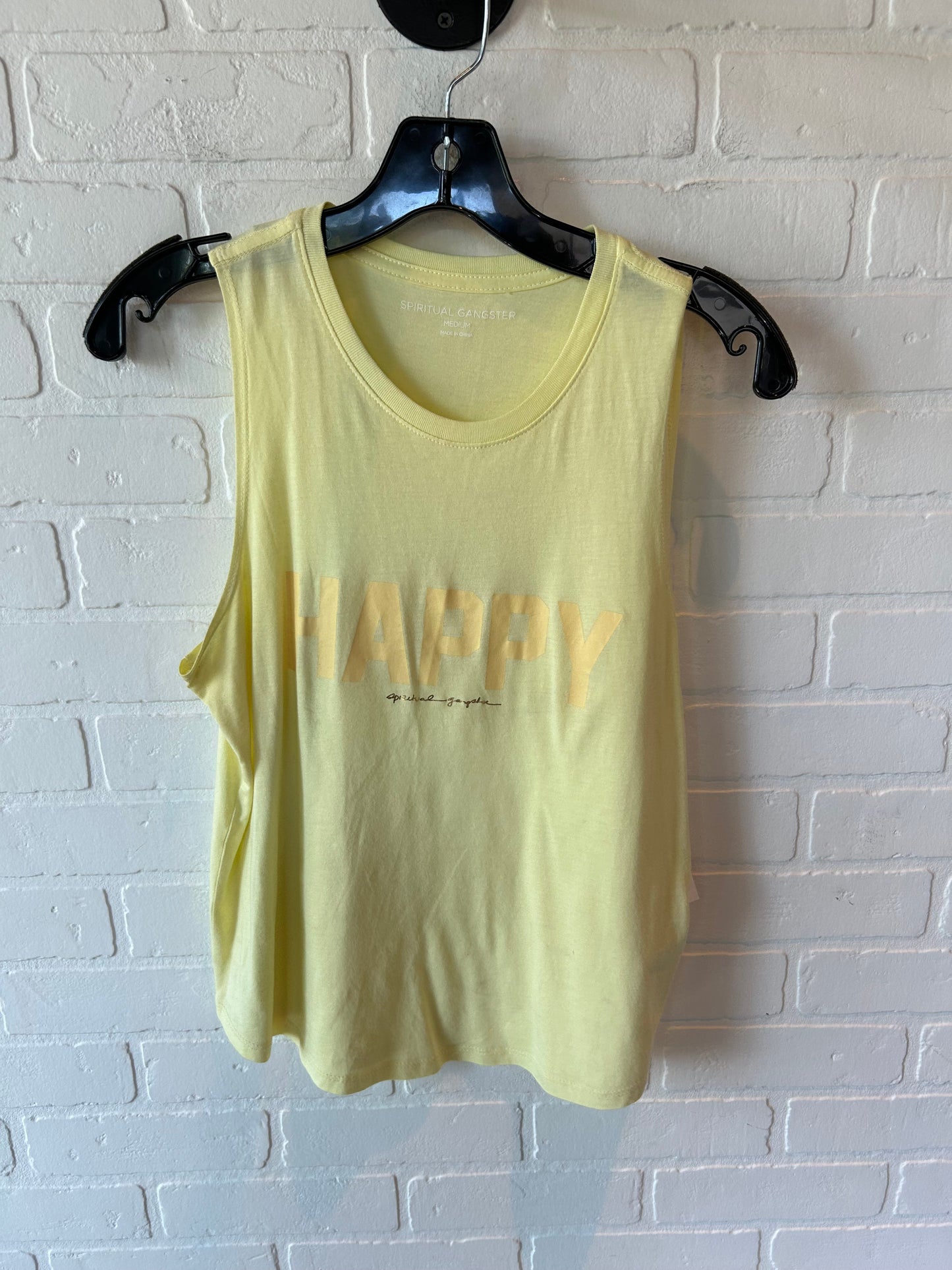 Tank Top By Spiritual Gangster In Yellow, Size: M