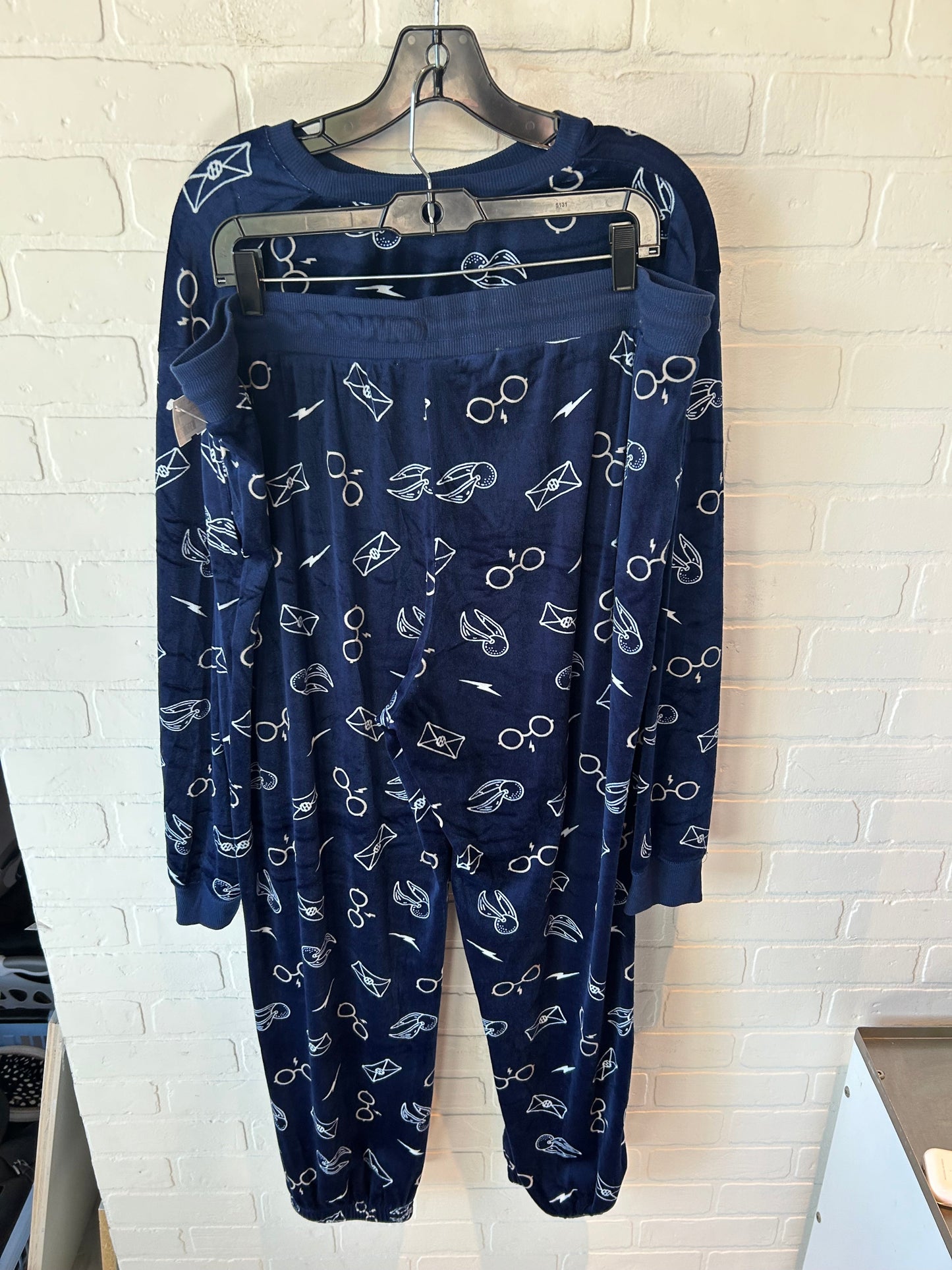 Pajamas 2pc By Clothes Mentor In Navy, Size: 1x