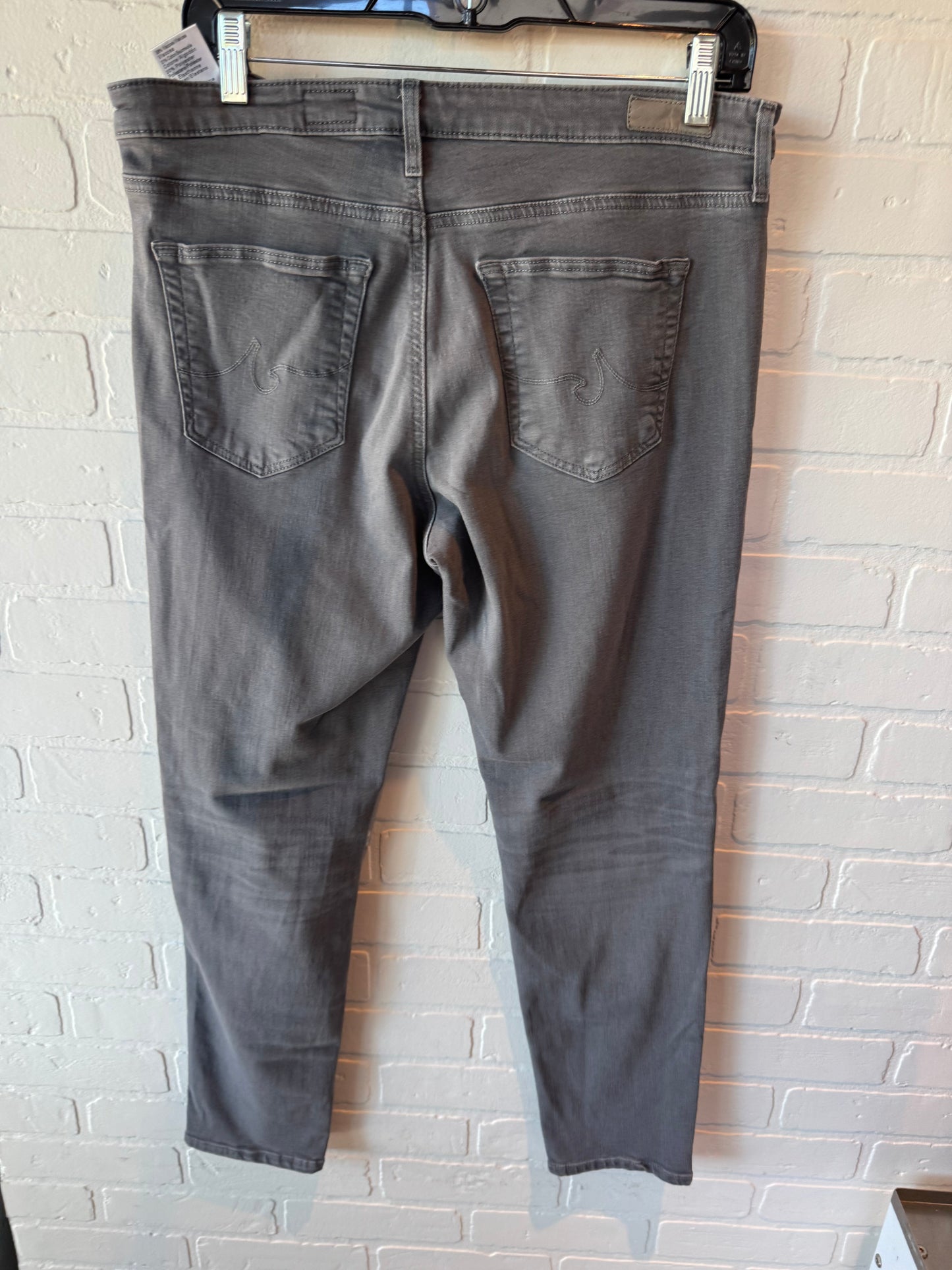 Jeans Straight By Adriano Goldschmied In Grey Denim, Size: 12