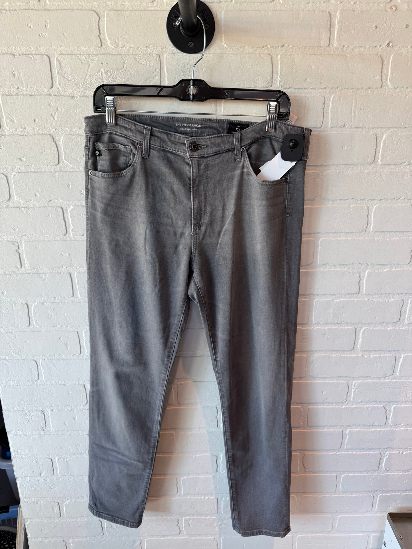 Jeans Straight By Adriano Goldschmied In Grey Denim, Size: 12