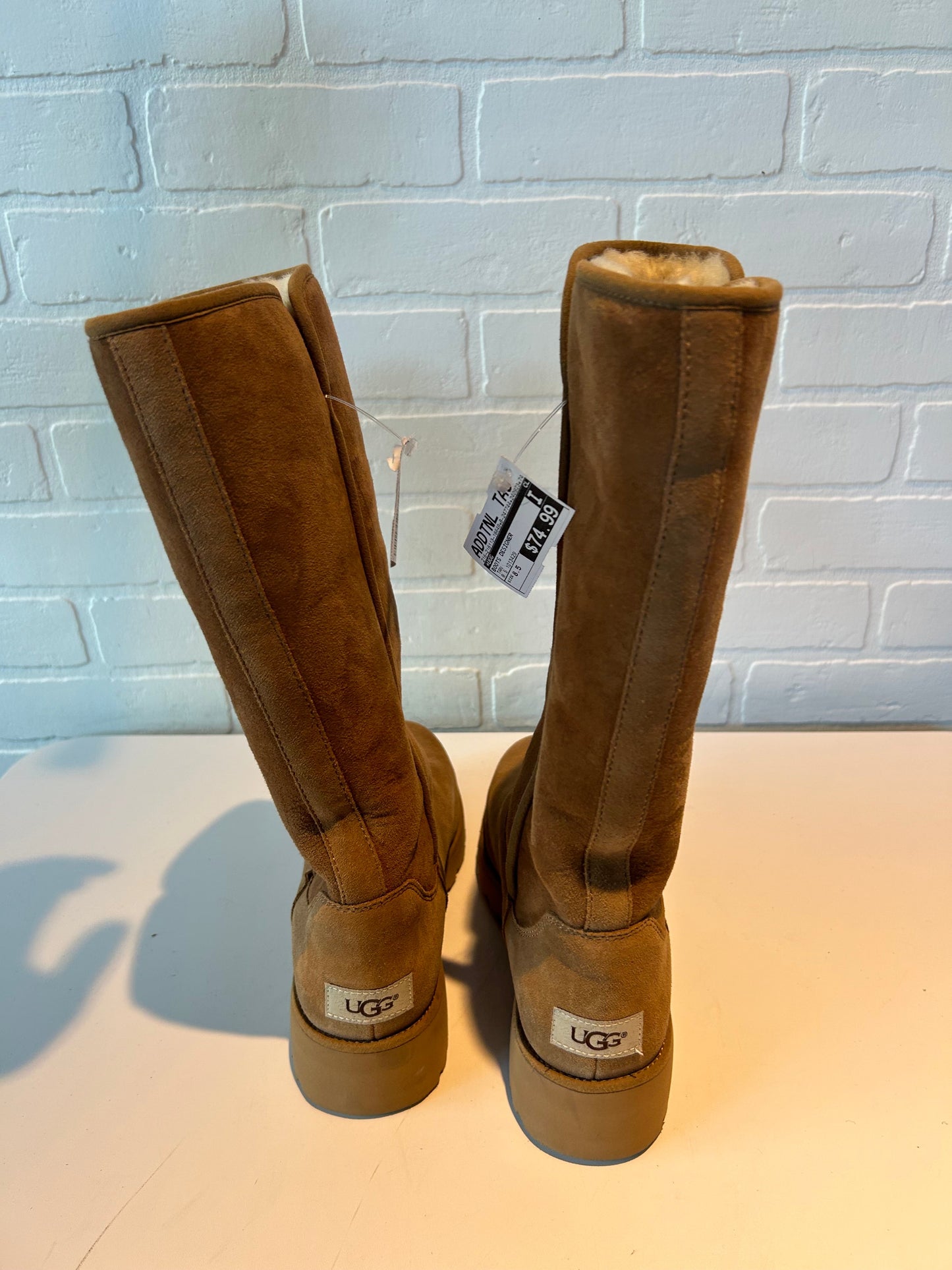 Boots Designer By Ugg In Tan, Size: 8.5