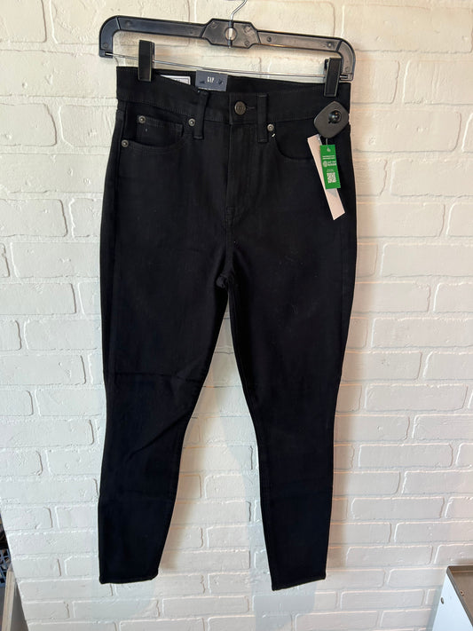 Jeans Skinny By Gap In Black Denim, Size: 0