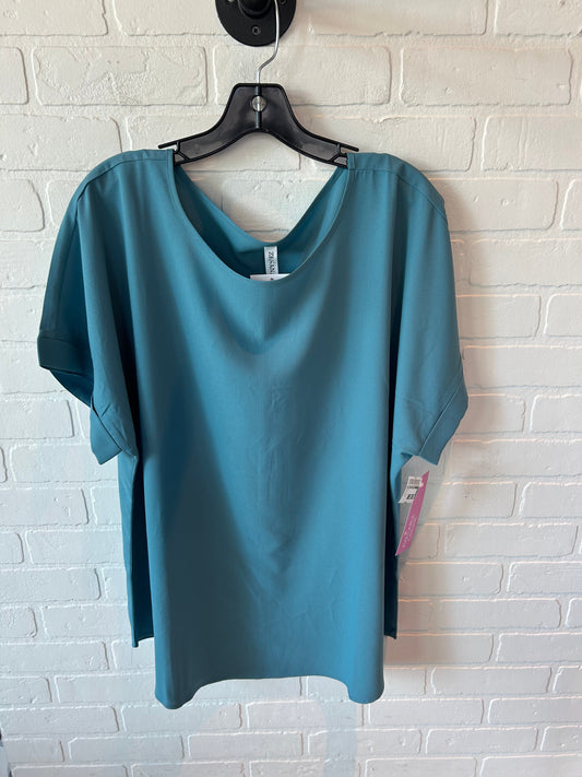 Top Short Sleeve By Zenana Outfitters In Green, Size: 2x