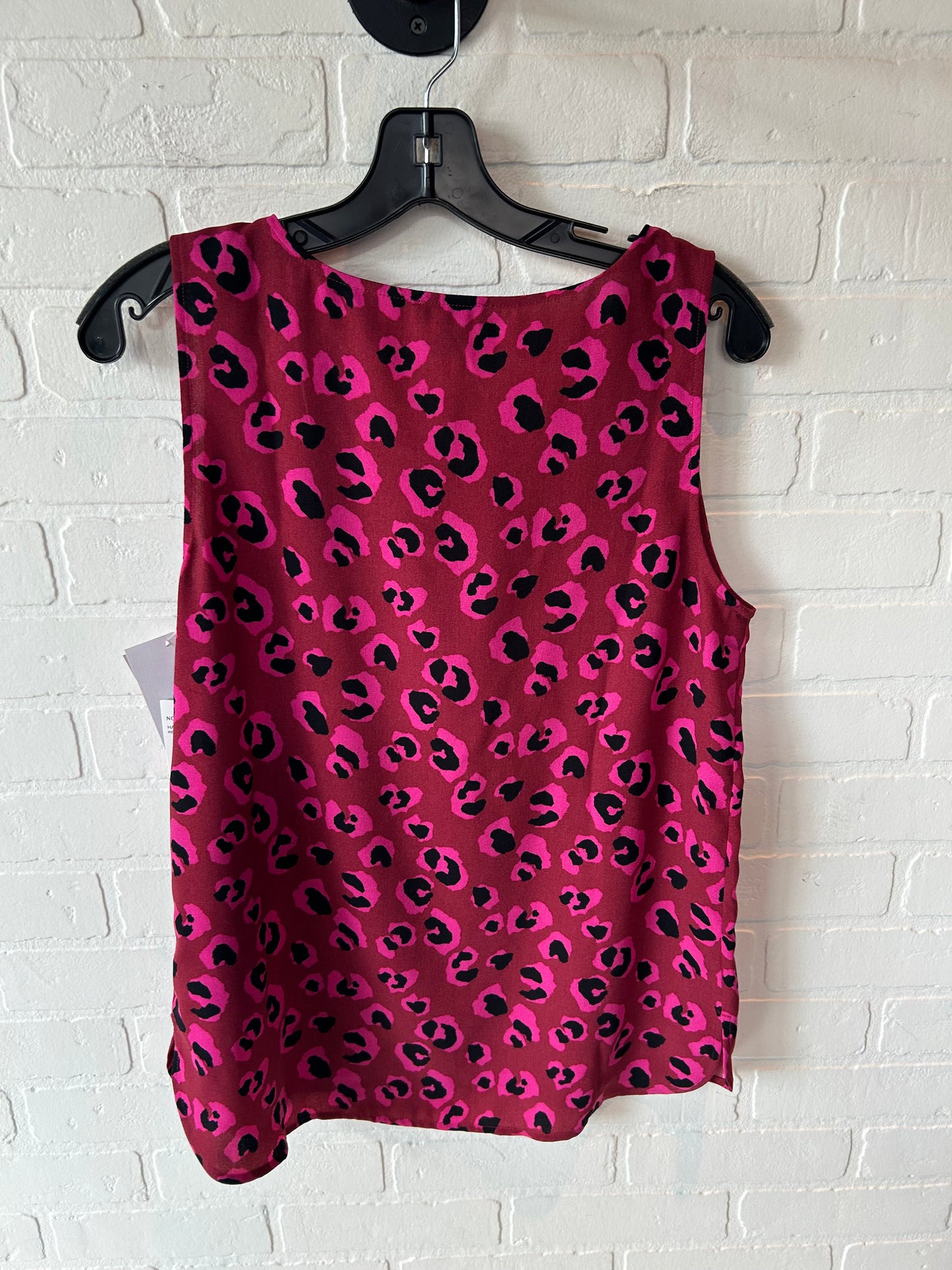 Top Sleeveless By Halogen In Pink & Red, Size: M