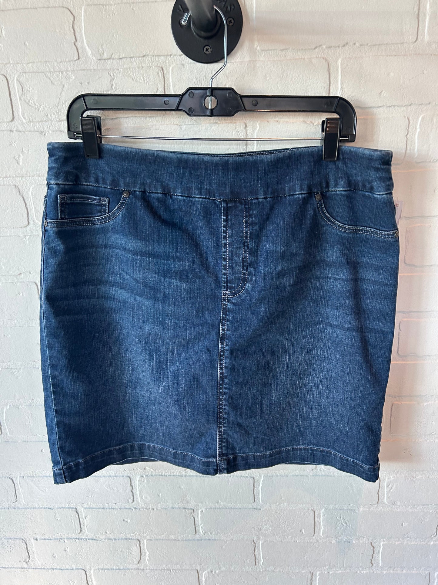 Skort By Chicos In Blue Denim, Size: 10