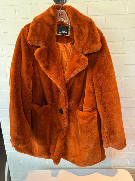 Coat Faux Fur & Sherpa By Sam Edelman In Orange, Size: L