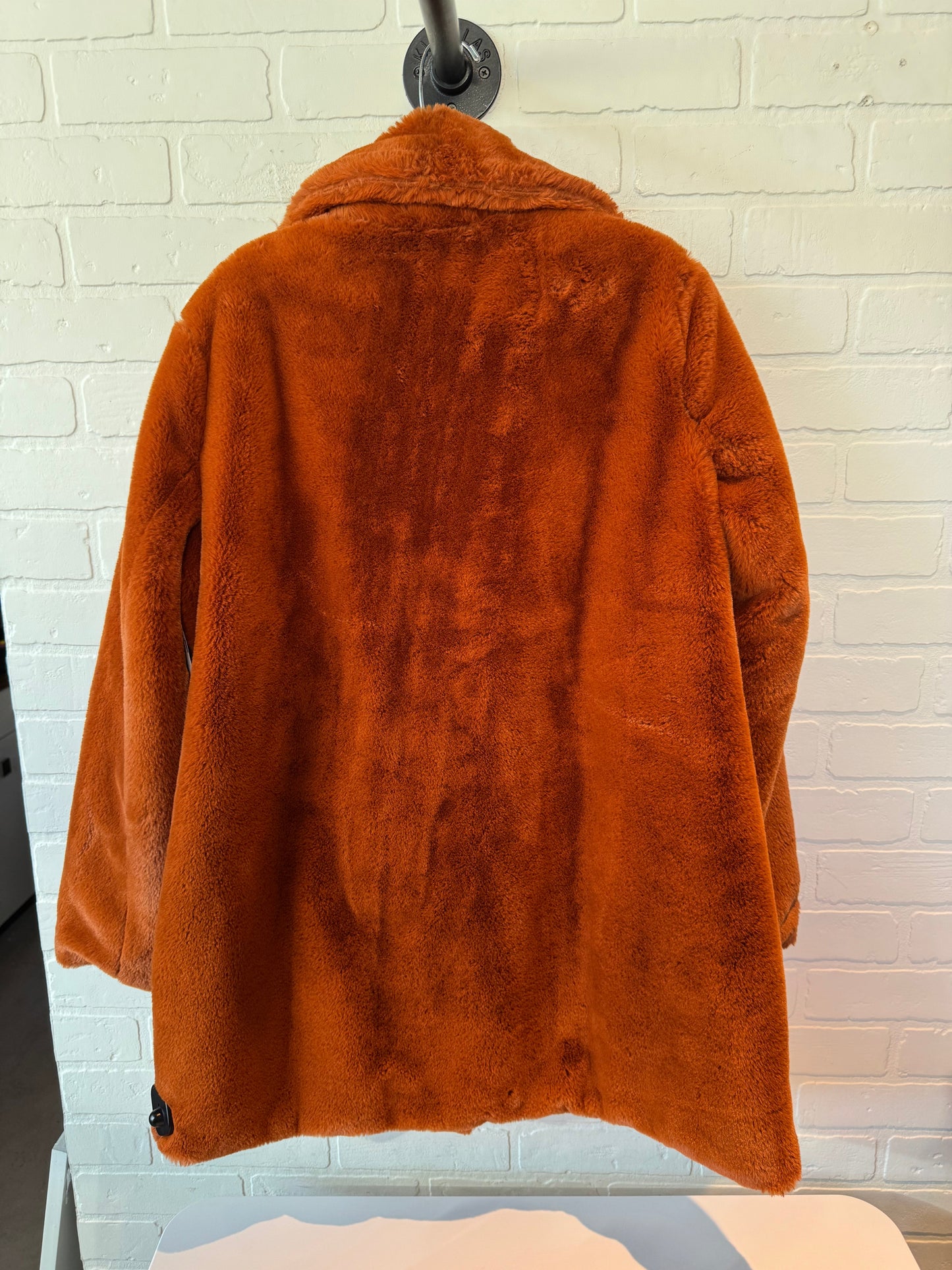 Coat Faux Fur & Sherpa By Sam Edelman In Orange, Size: L