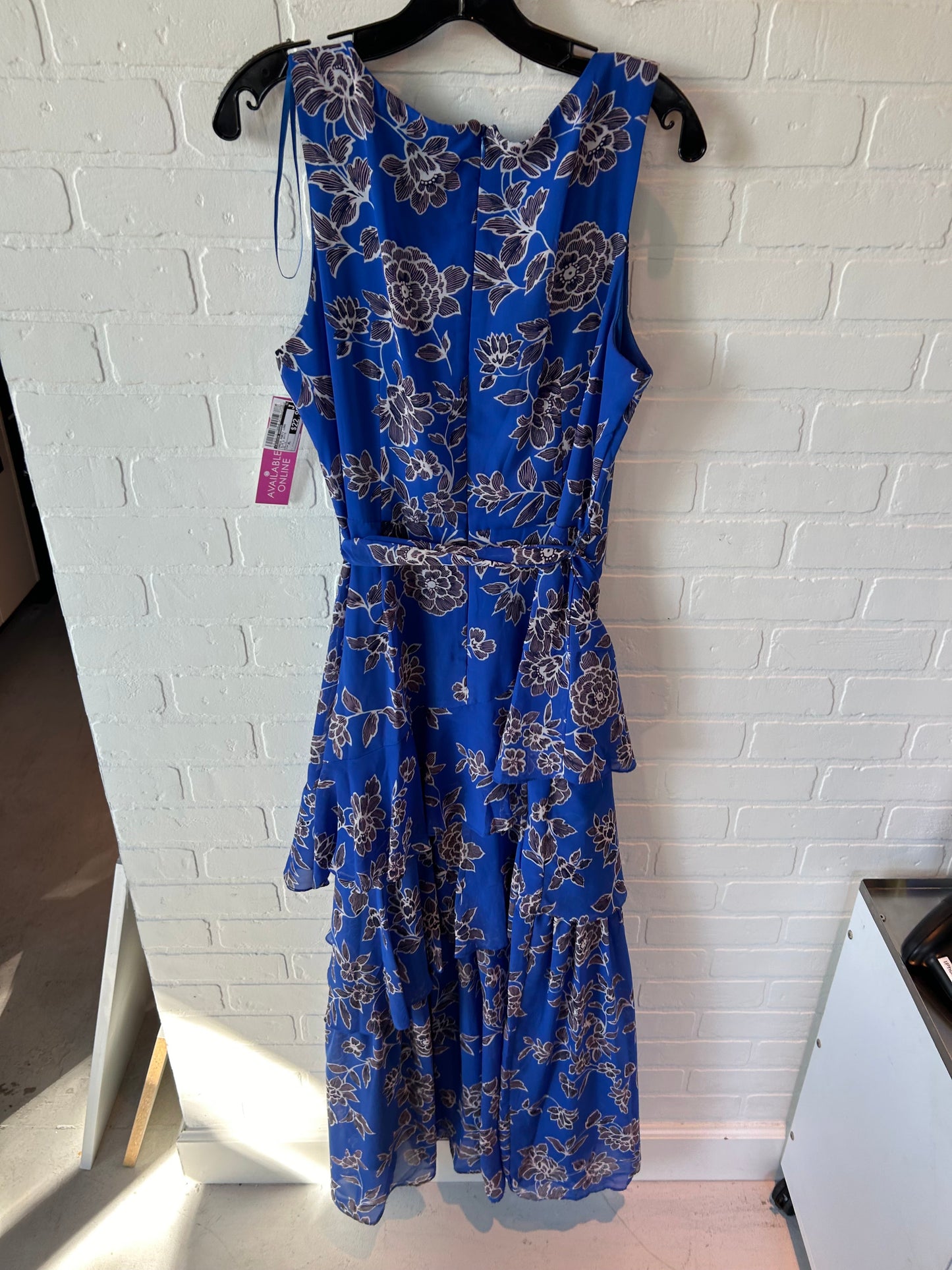 Dress Party Long By Jessica Howard In Blue & White, Size: Xl