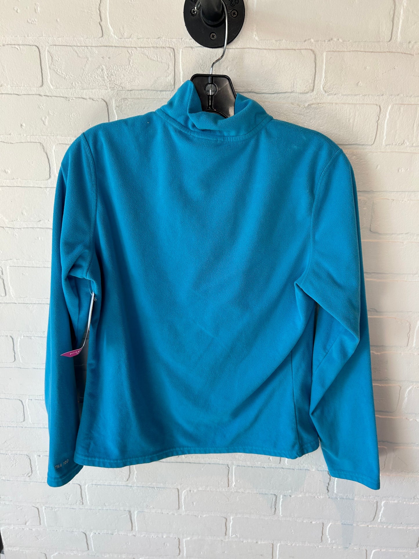 Athletic Top Long Sleeve Collar By The North Face In Blue, Size: M