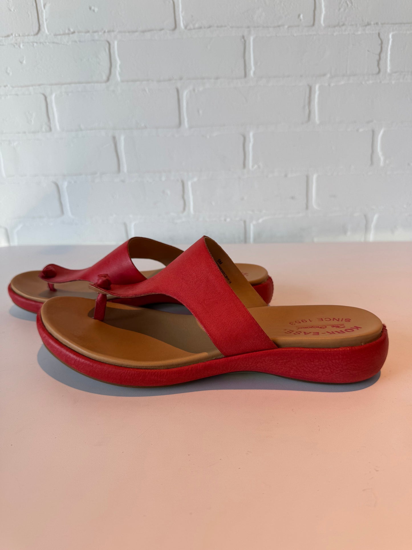 Sandals Flip Flops By Kork Ease In Red, Size: 9