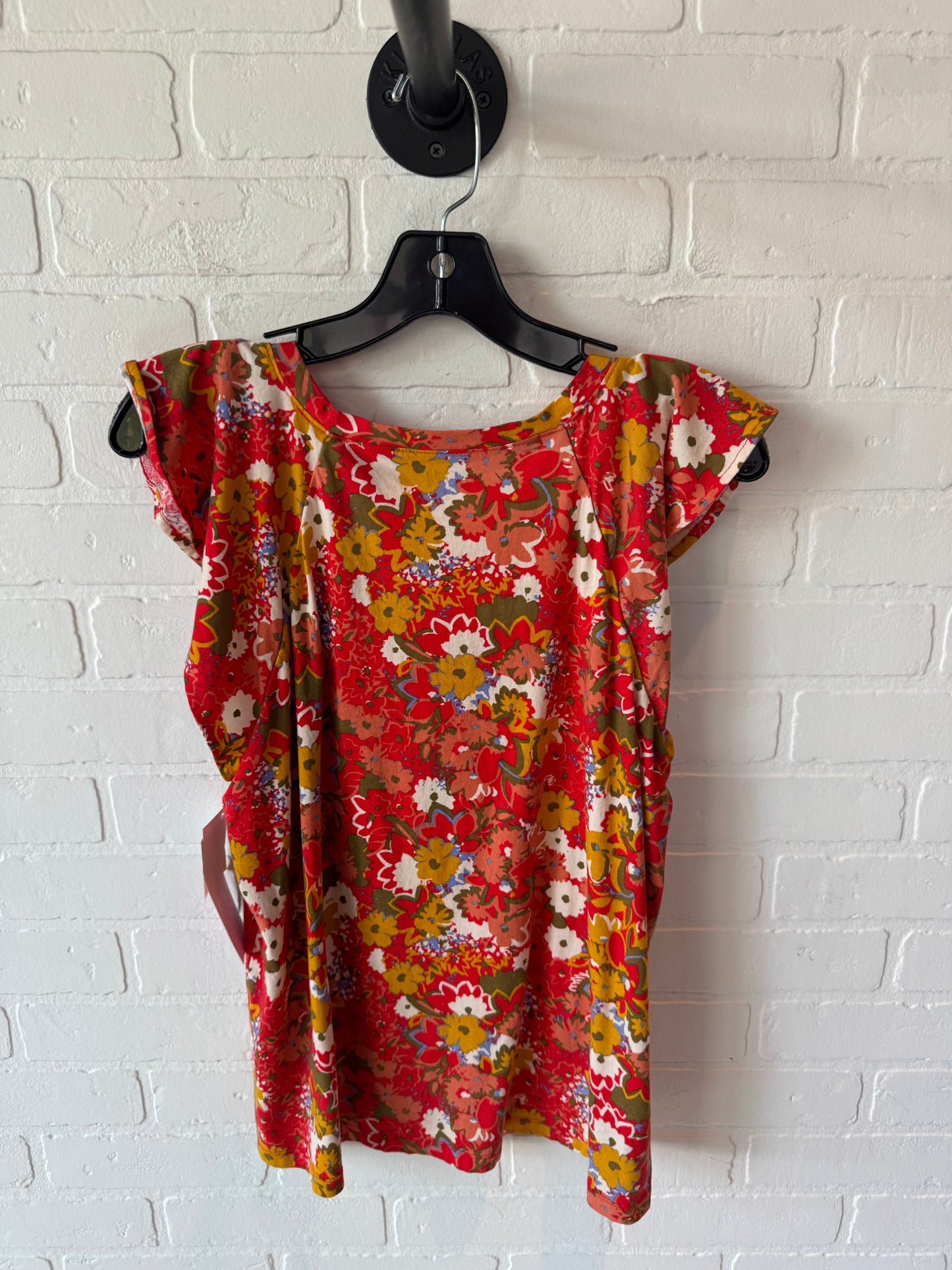 Top Sleeveless By Loft In Orange & Red, Size: Xl