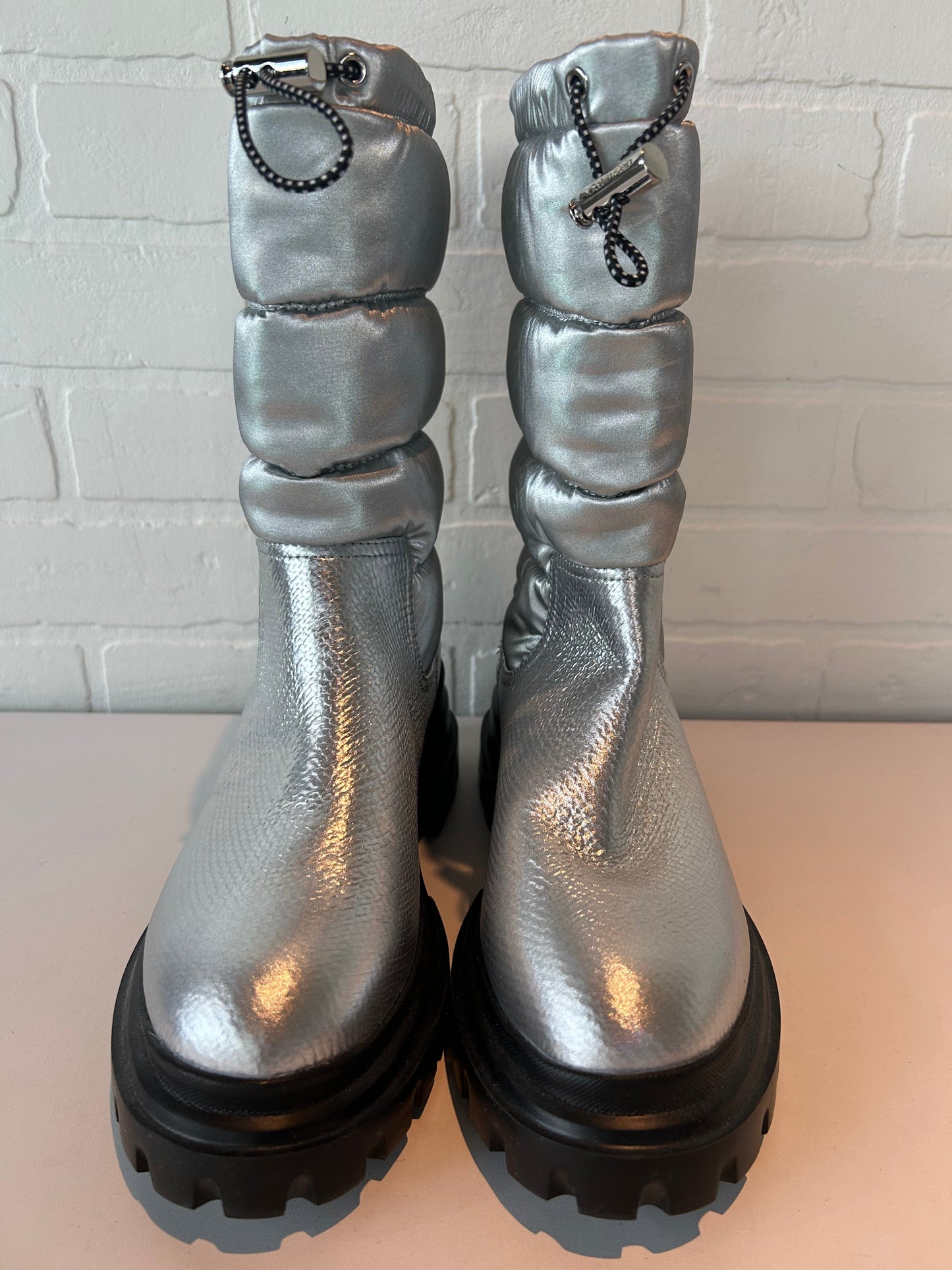 Boots Snow By Calvin Klein In Silver, Size: 7.5