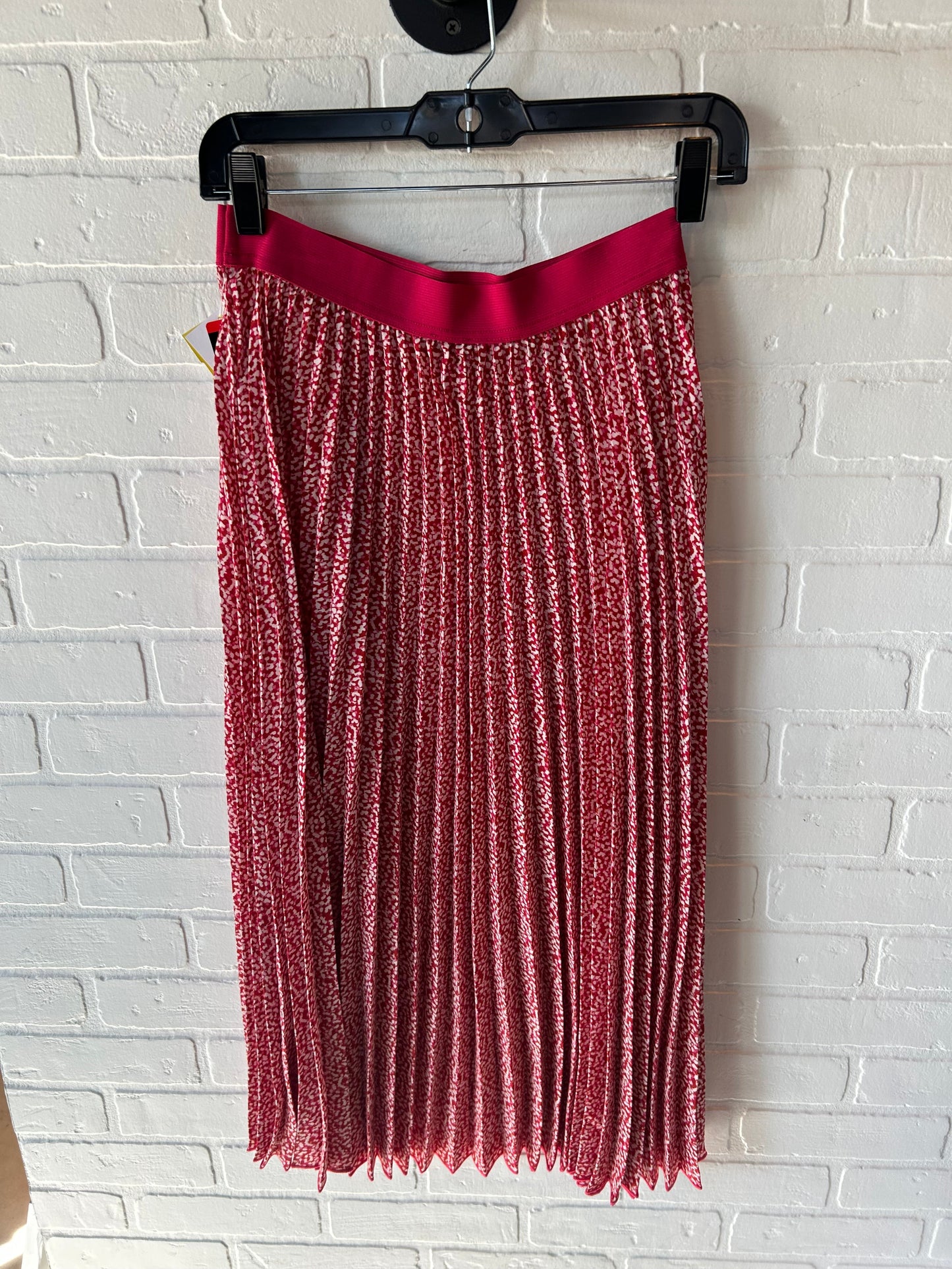 Skirt Midi By Vince Camuto In Pink & White, Size: 0