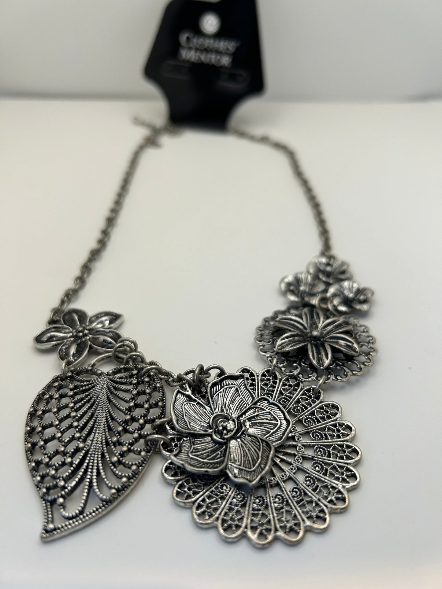 Necklace Statement By Crown Vintage