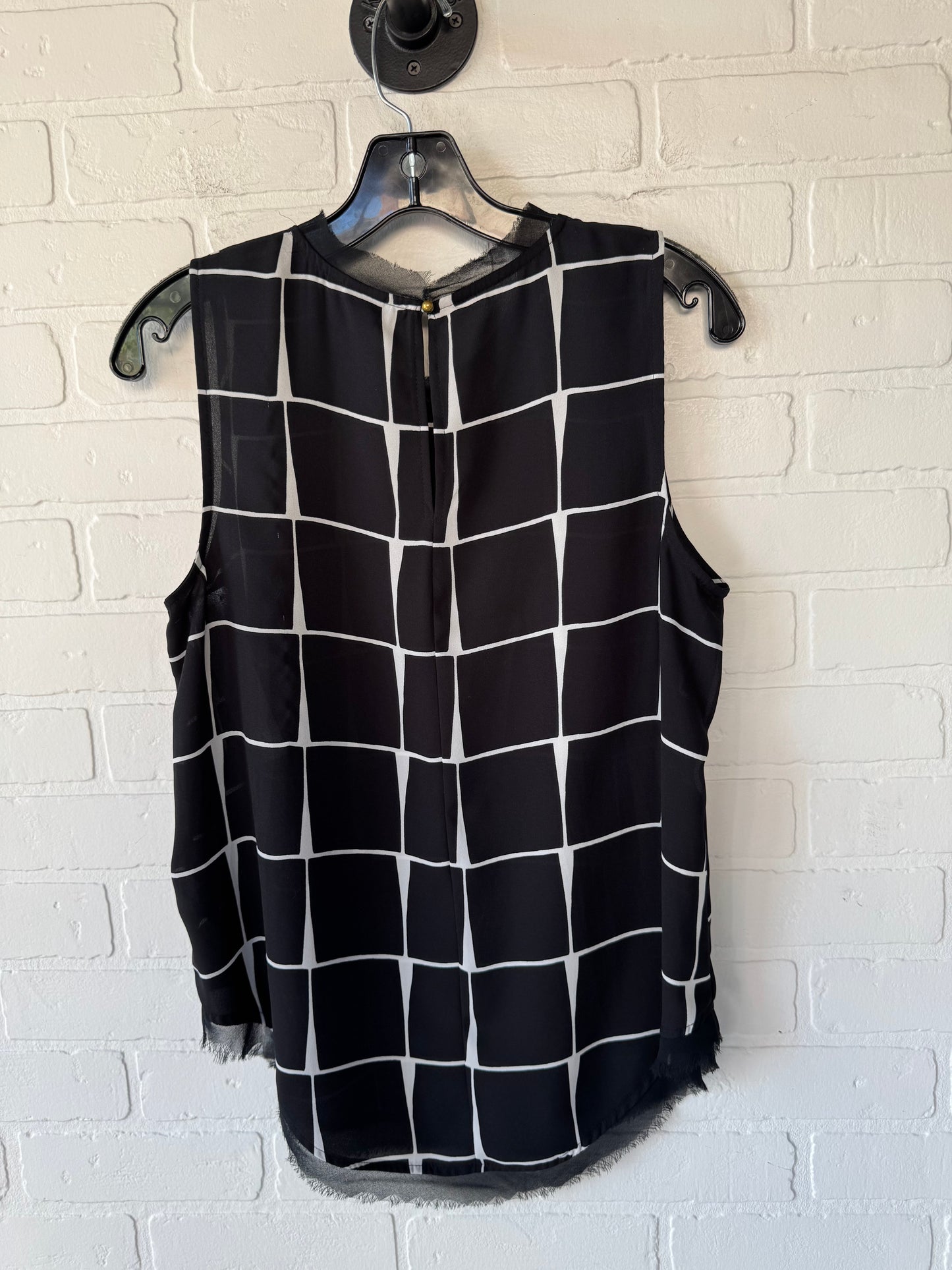 Top Sleeveless By Who What Wear In Black & White, Size: M