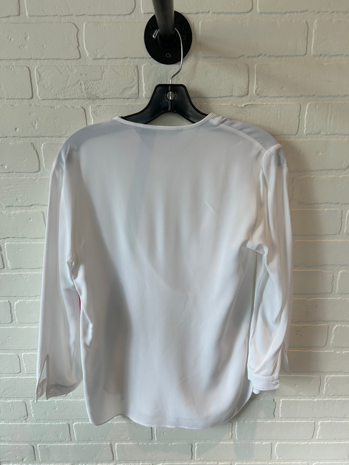 Top Long Sleeve By Zara Basic In White, Size: S