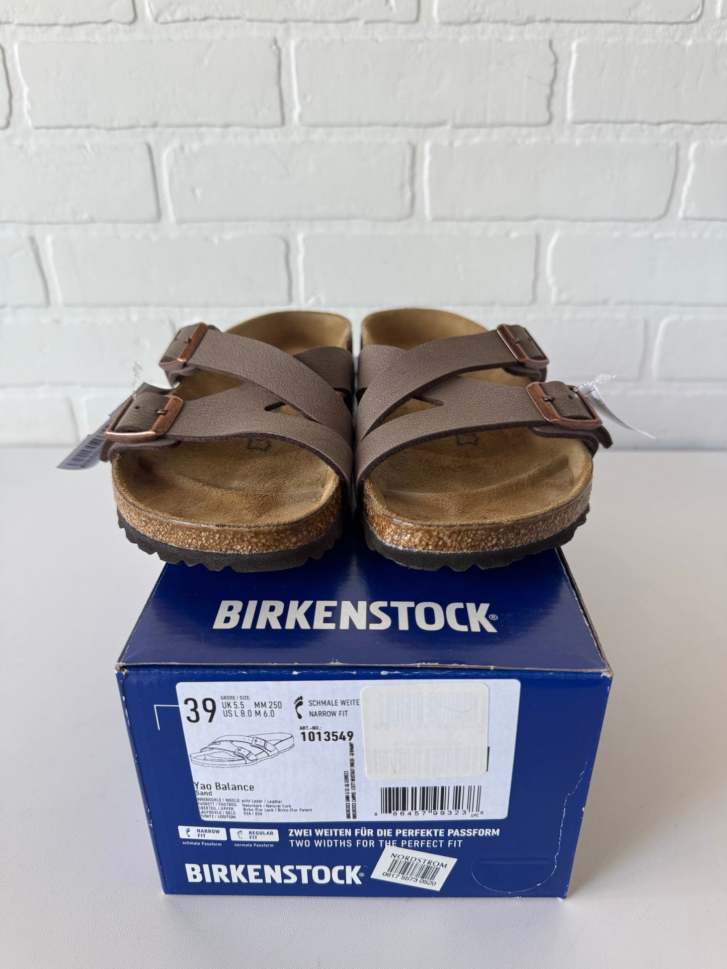 Sandals Flats By Birkenstock In Tan, Size: 8