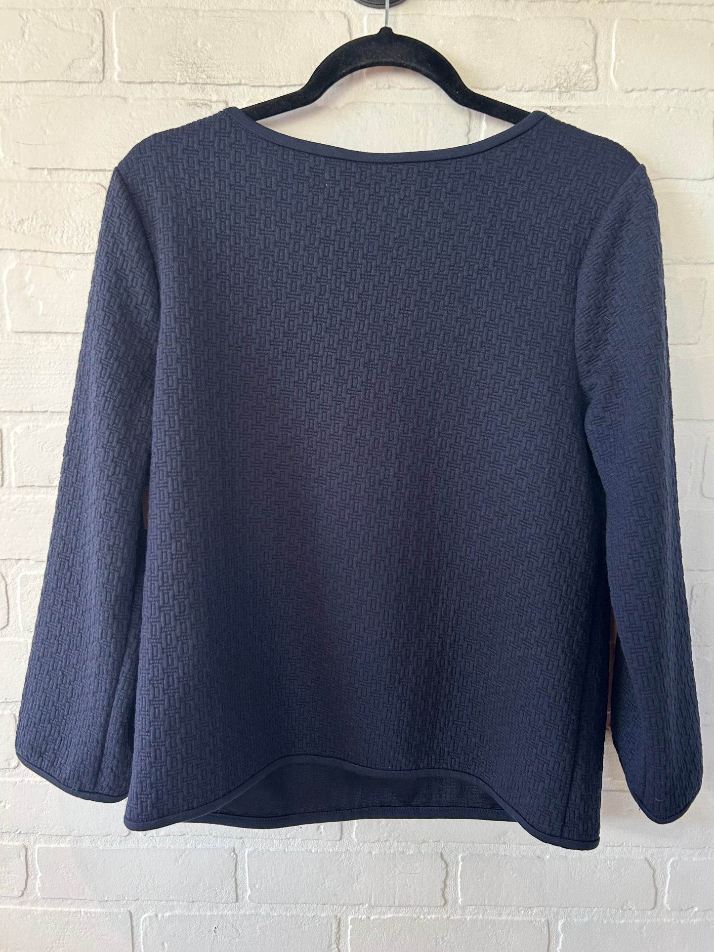 Top Long Sleeve By Max Studio In Navy, Size: L