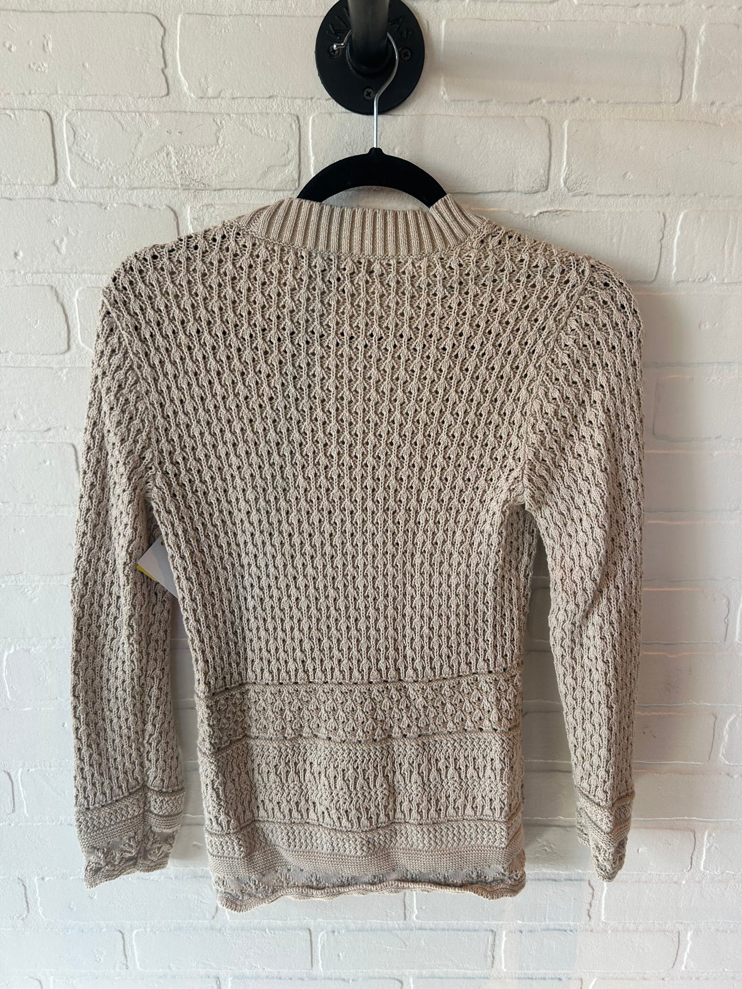 Sweater Cardigan By Eddie Bauer In Tan, Size: S