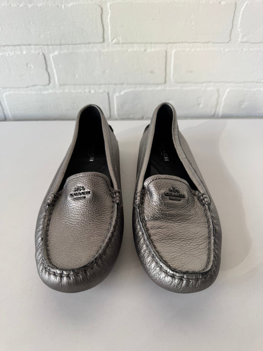 Shoes Designer By Coach In Silver, Size: 5