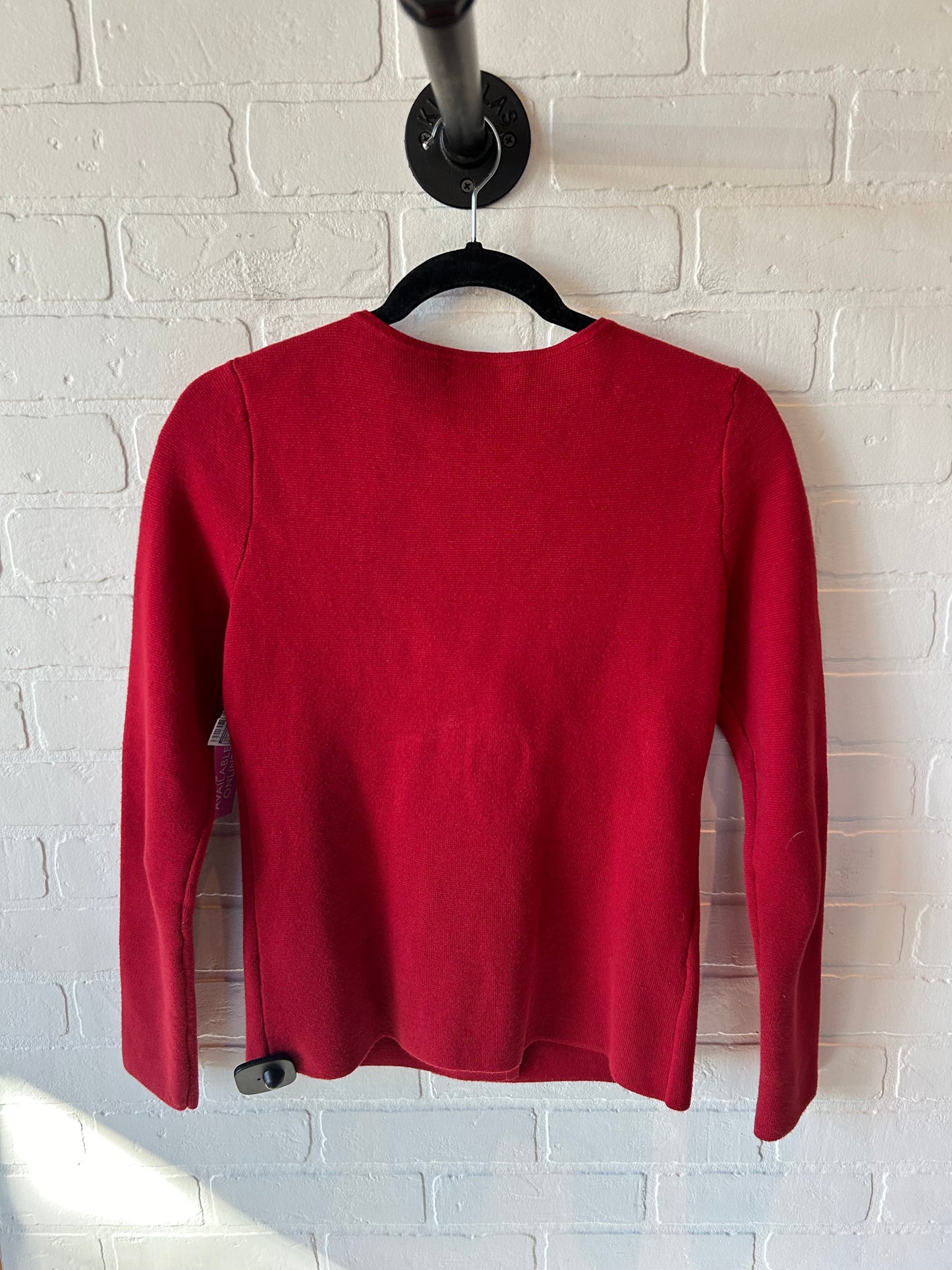 Sweater Cardigan By Banana Republic In Red, Size: S