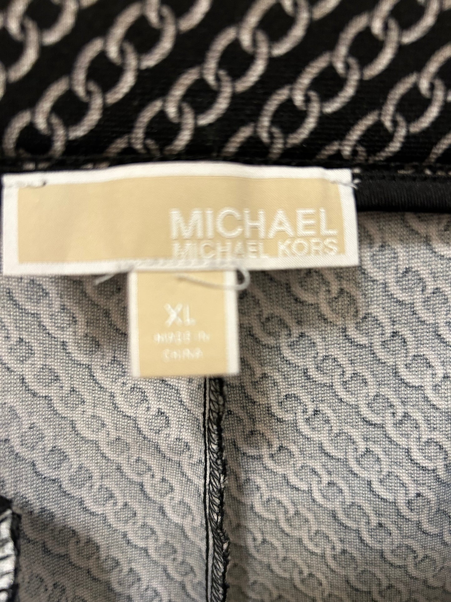 Pants Leggings By Michael By Michael Kors In Black & Grey, Size: 14