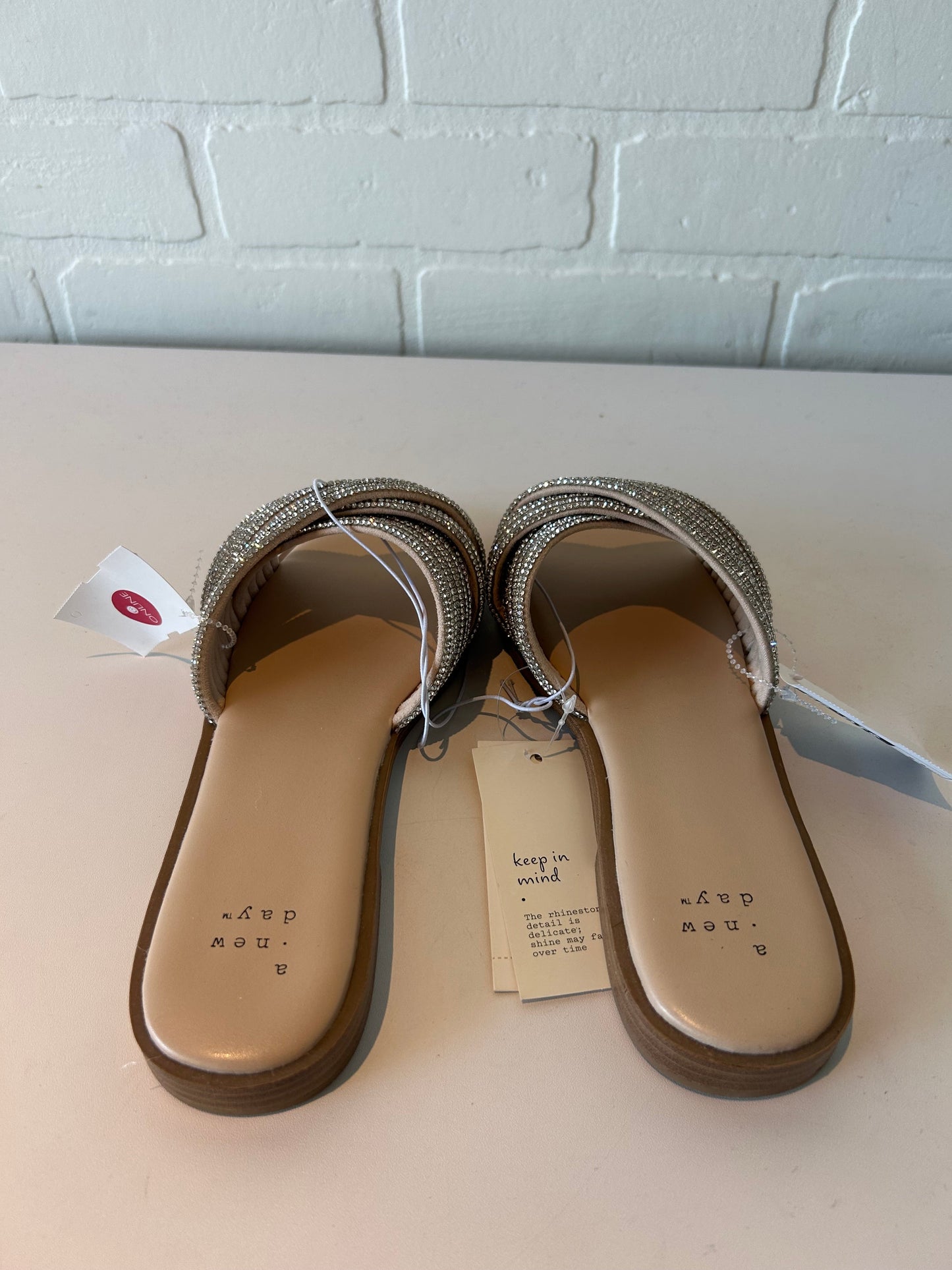 Sandals Flats By A New Day In Silver, Size: 6.5