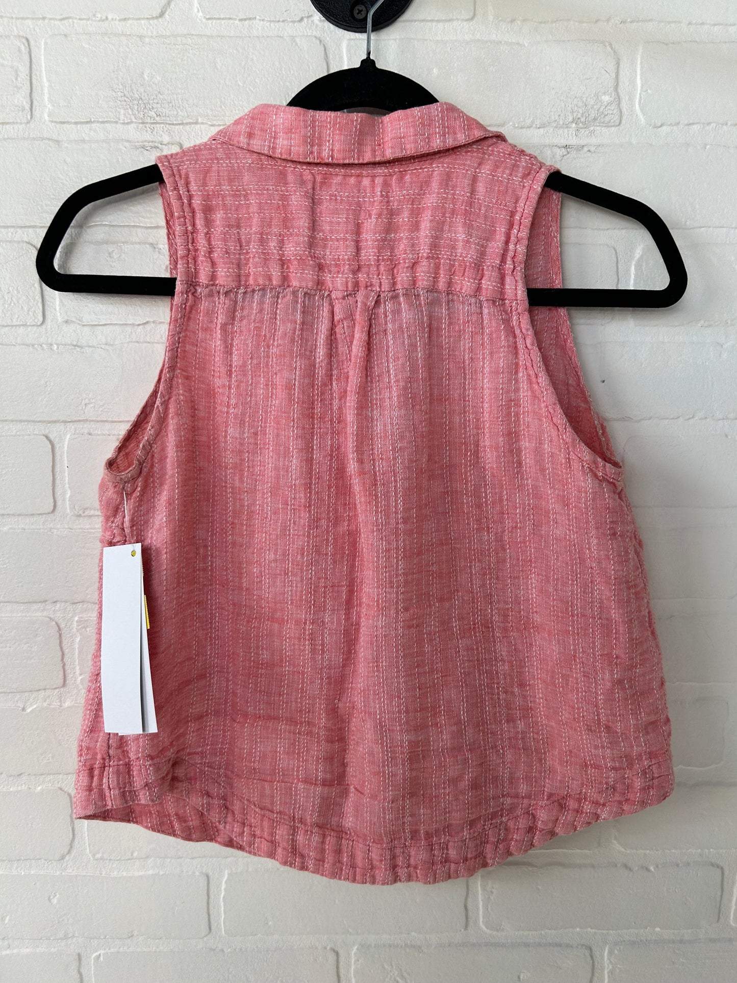 Top Short Sleeve By Maeve In Orange & White, Size: Sp